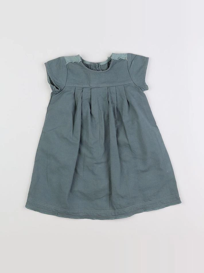 Petit Bateau - robe bleu - 12 mois