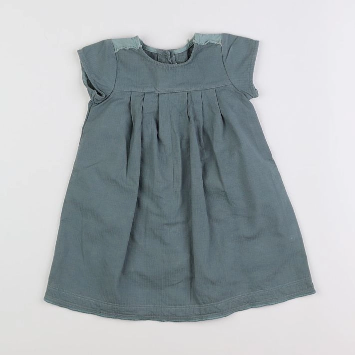 Petit Bateau - robe bleu - 12 mois
