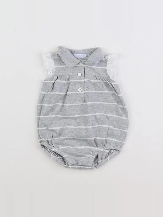 Laranjinha - combinaison blanc, gris - 3 mois