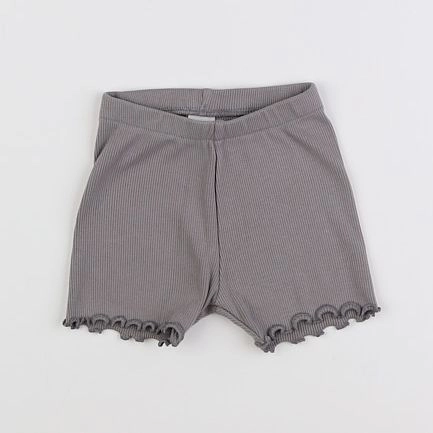 H&M - short gris - 6/9 mois