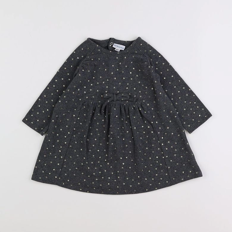 Vertbaudet - robe gris - 18 mois