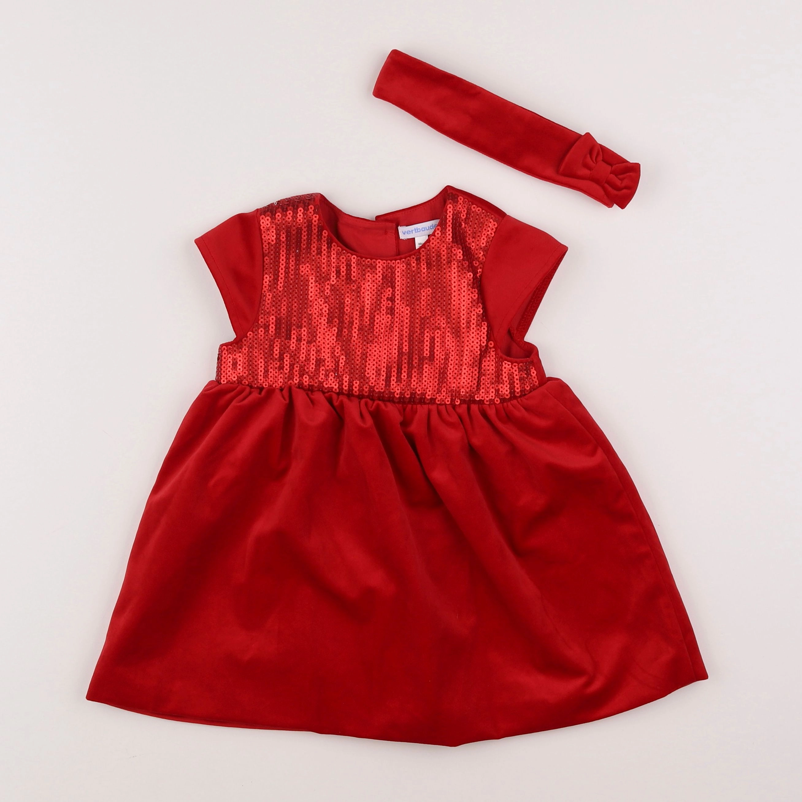 Vertbaudet - ensemble rouge - 2 ans