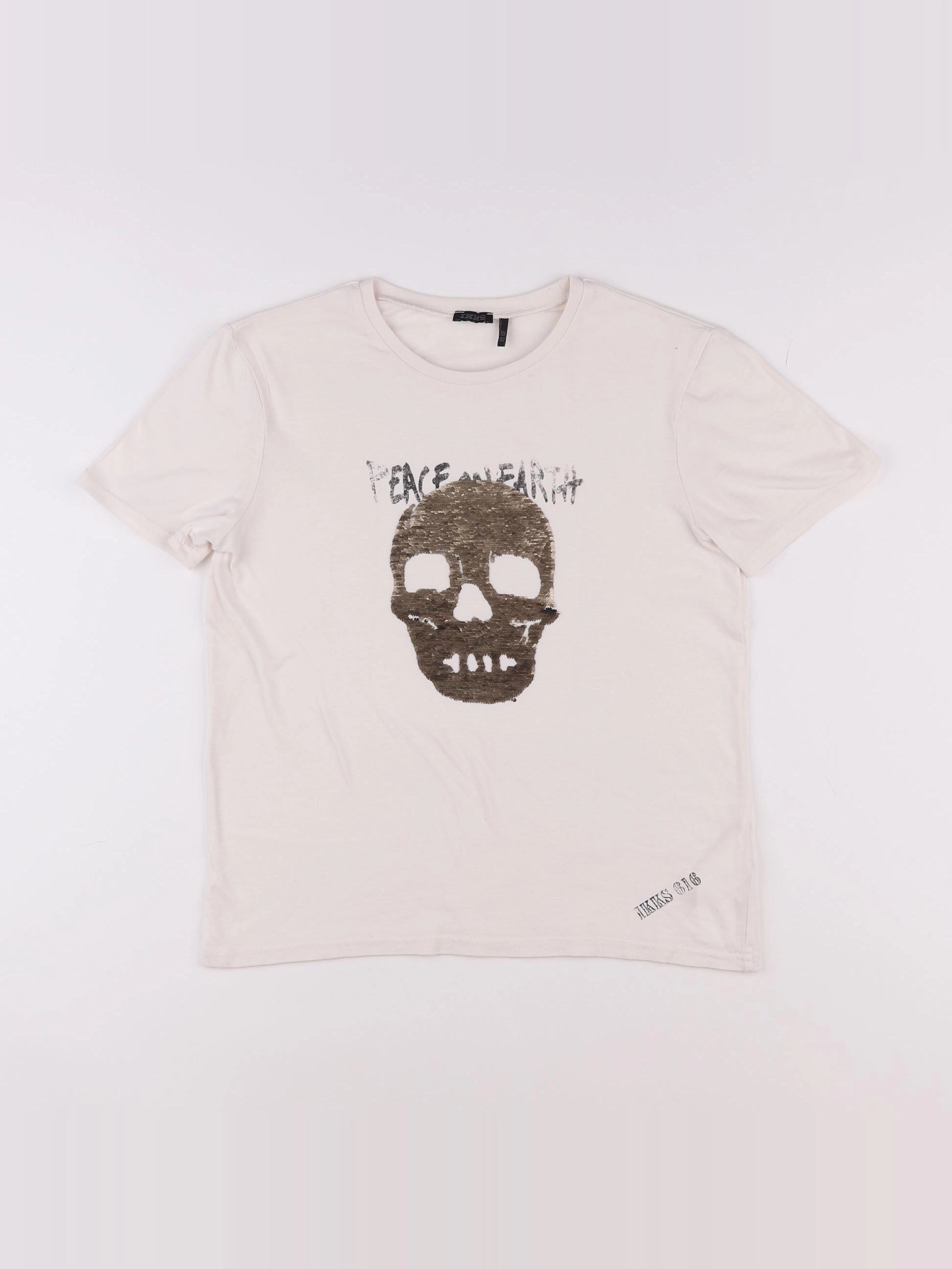 IKKS - tee-shirt beige, or - 12 ans