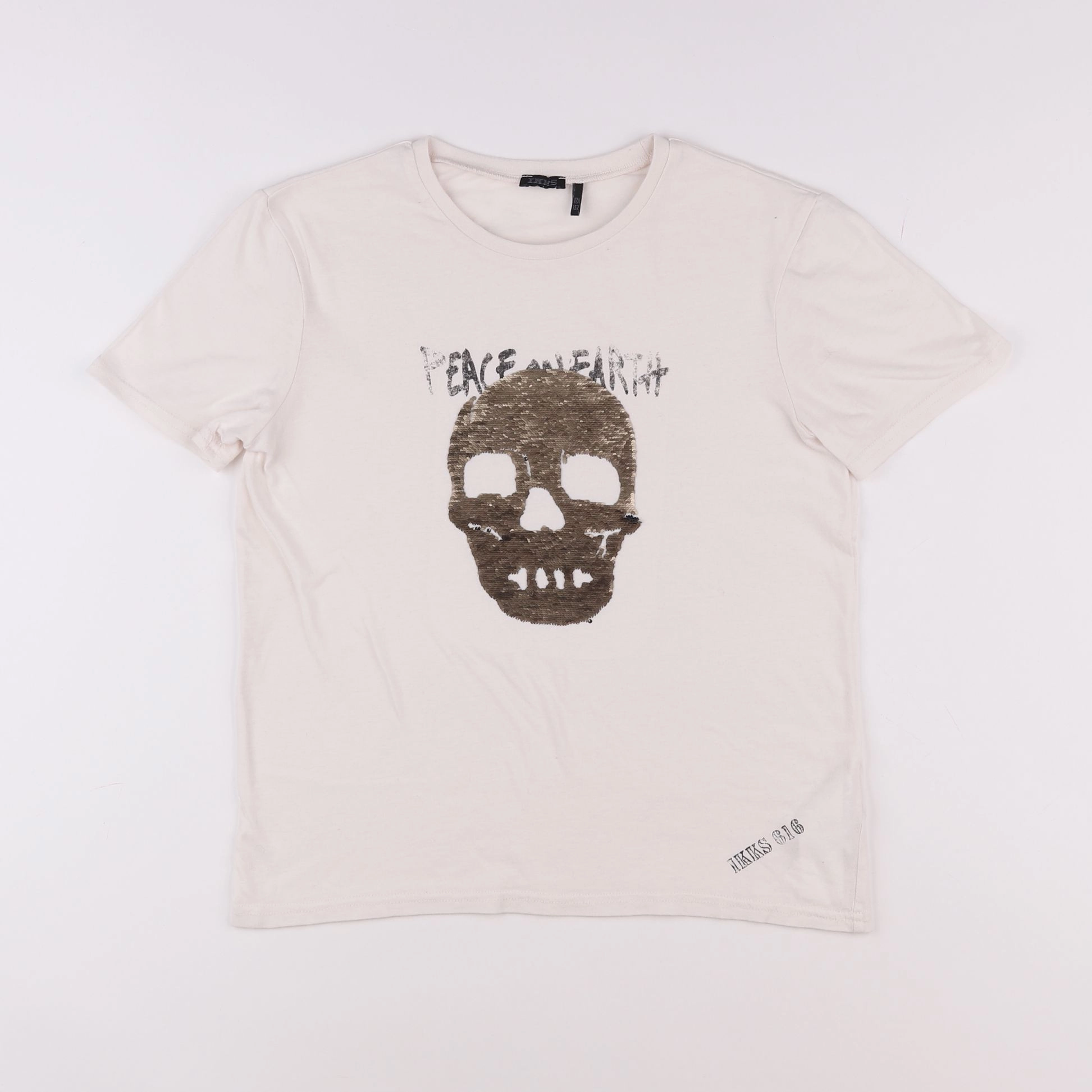 IKKS - tee-shirt beige, or - 12 ans