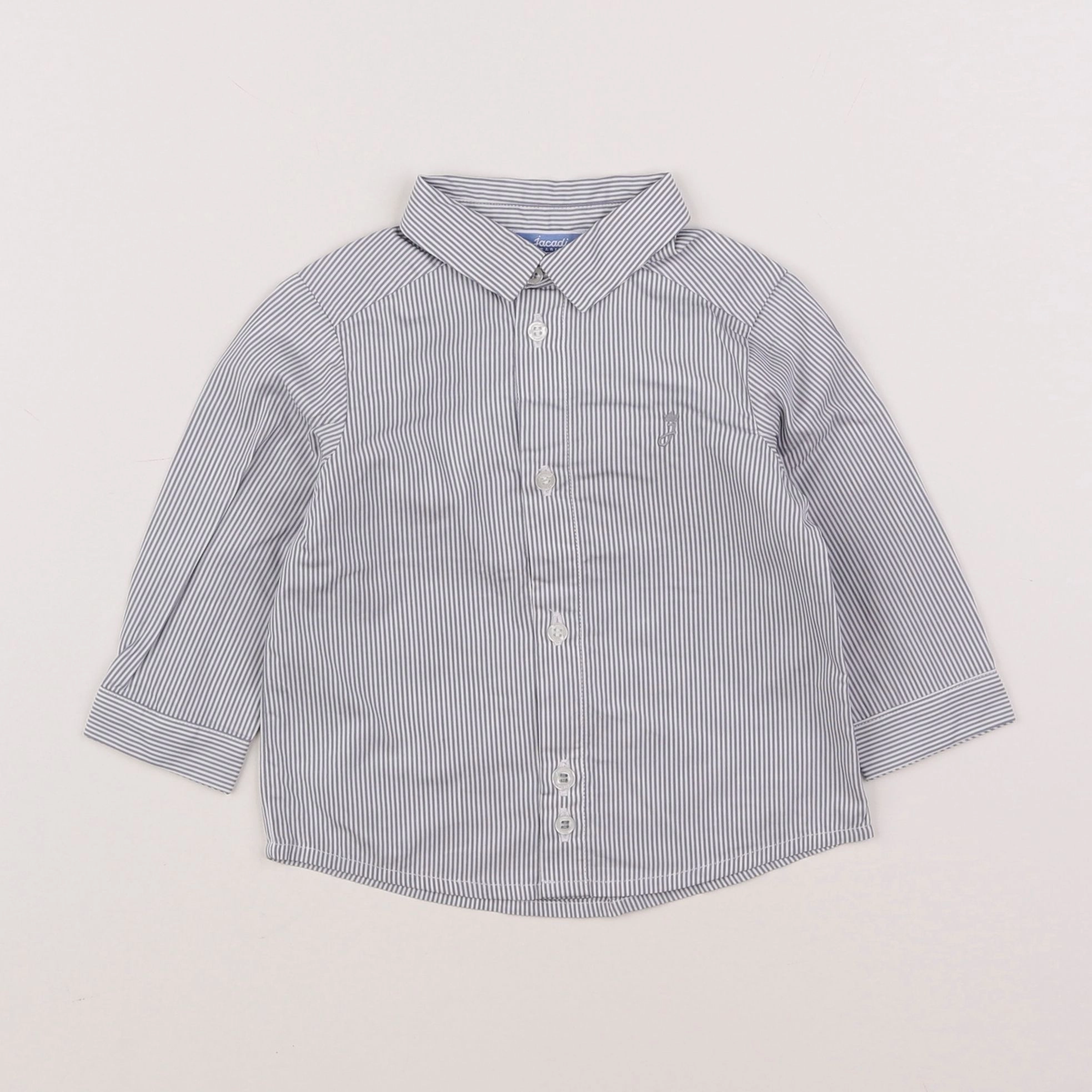 Jacadi - chemise blanc, gris - 6 mois