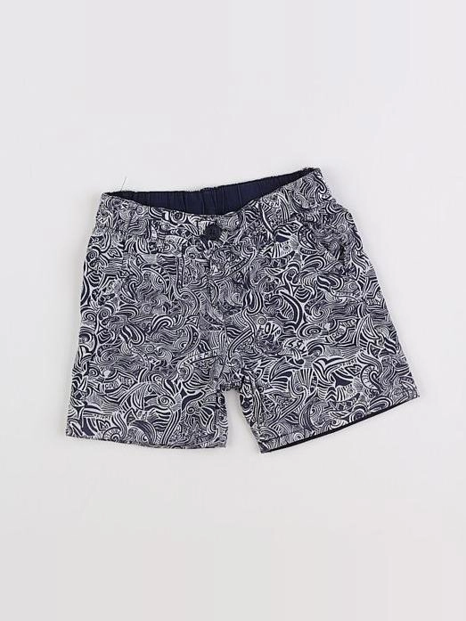 IKKS - short réversible bleu, blanc - 18 mois