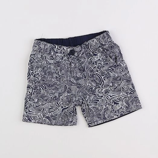 IKKS - short réversible bleu, blanc - 18 mois