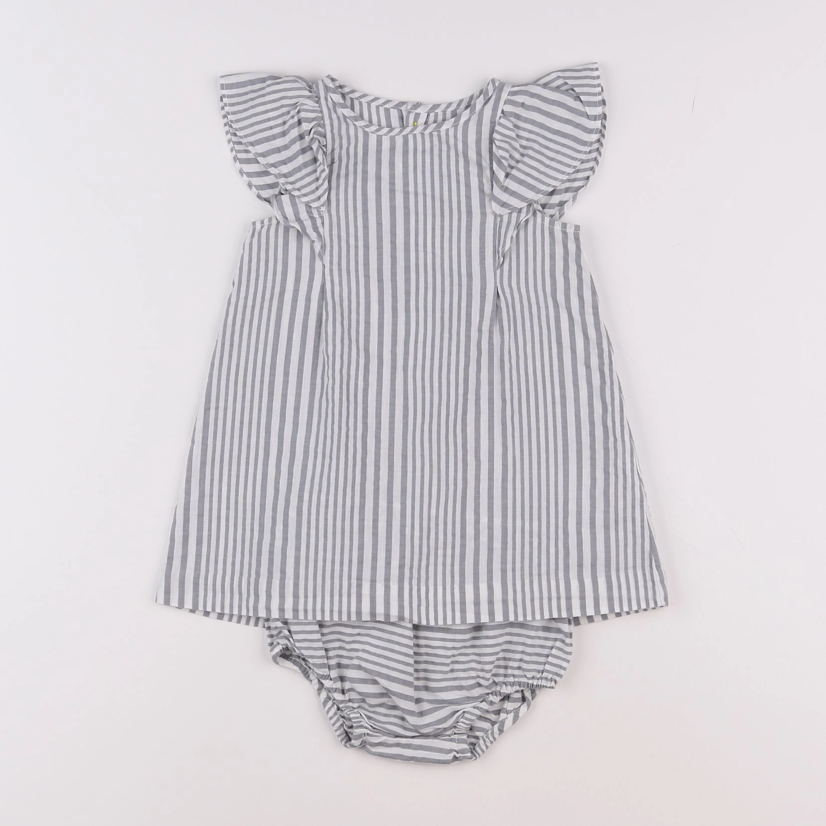 Jacadi - robe blanc, gris - 18 mois