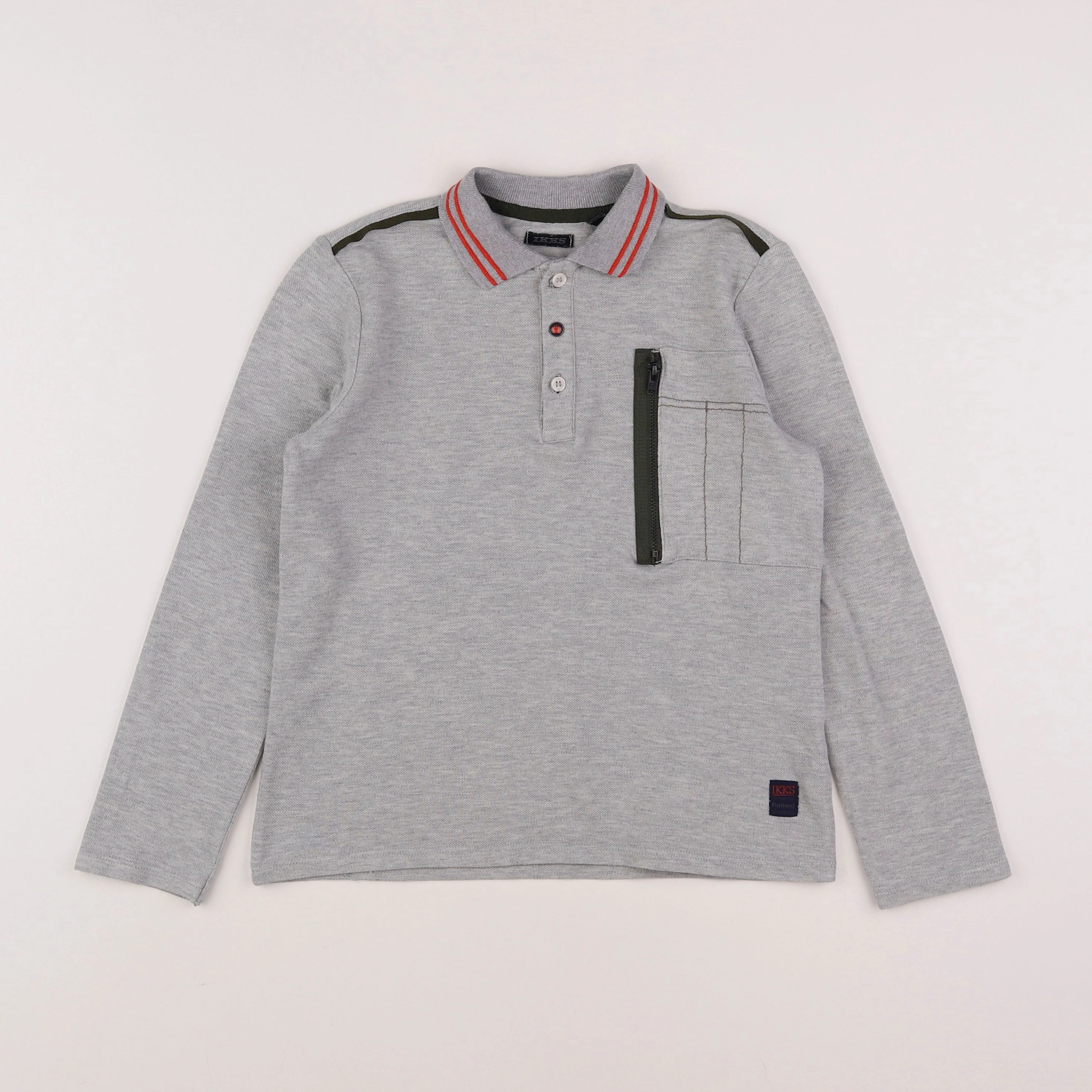 IKKS - polo gris - 8 ans