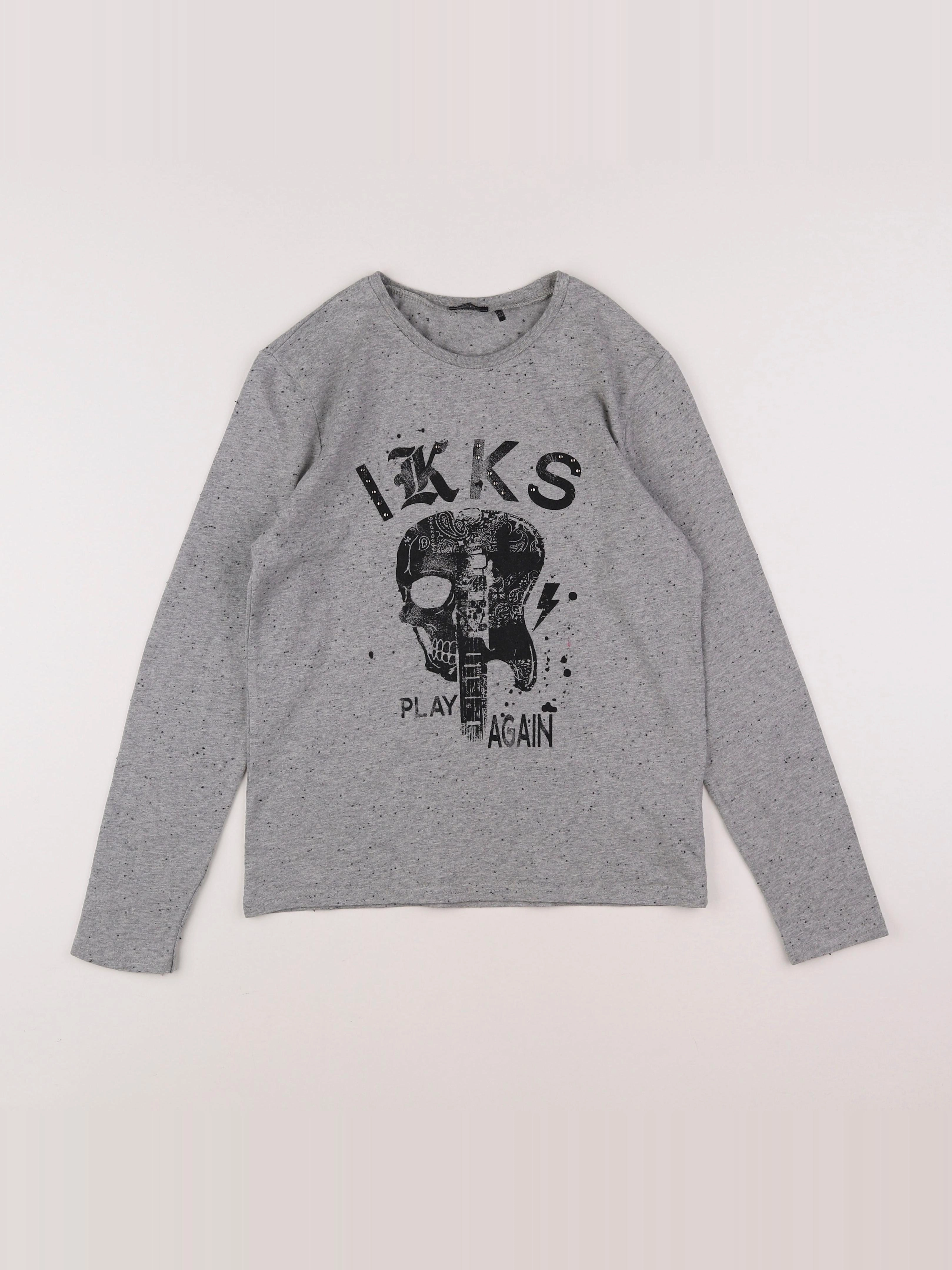 IKKS - tee-shirt gris - 12 ans