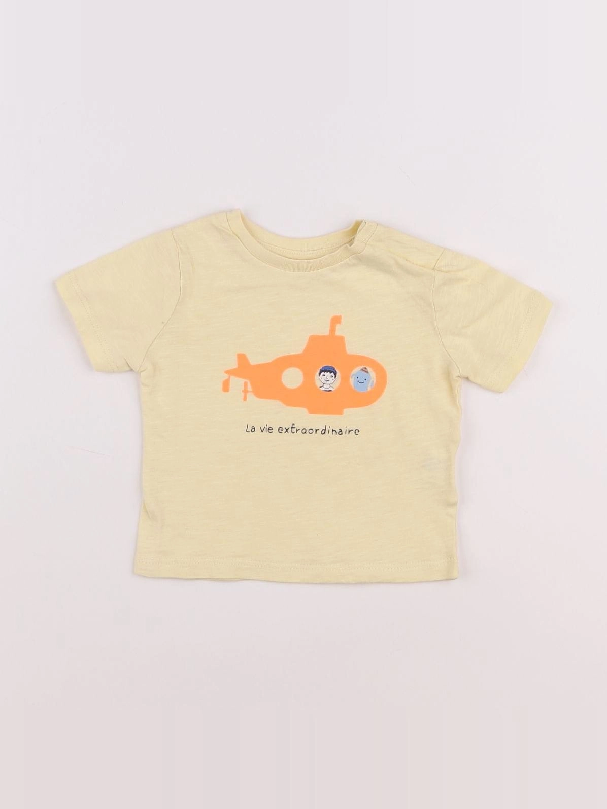 Boutchou - tee-shirt jaune - 6 mois