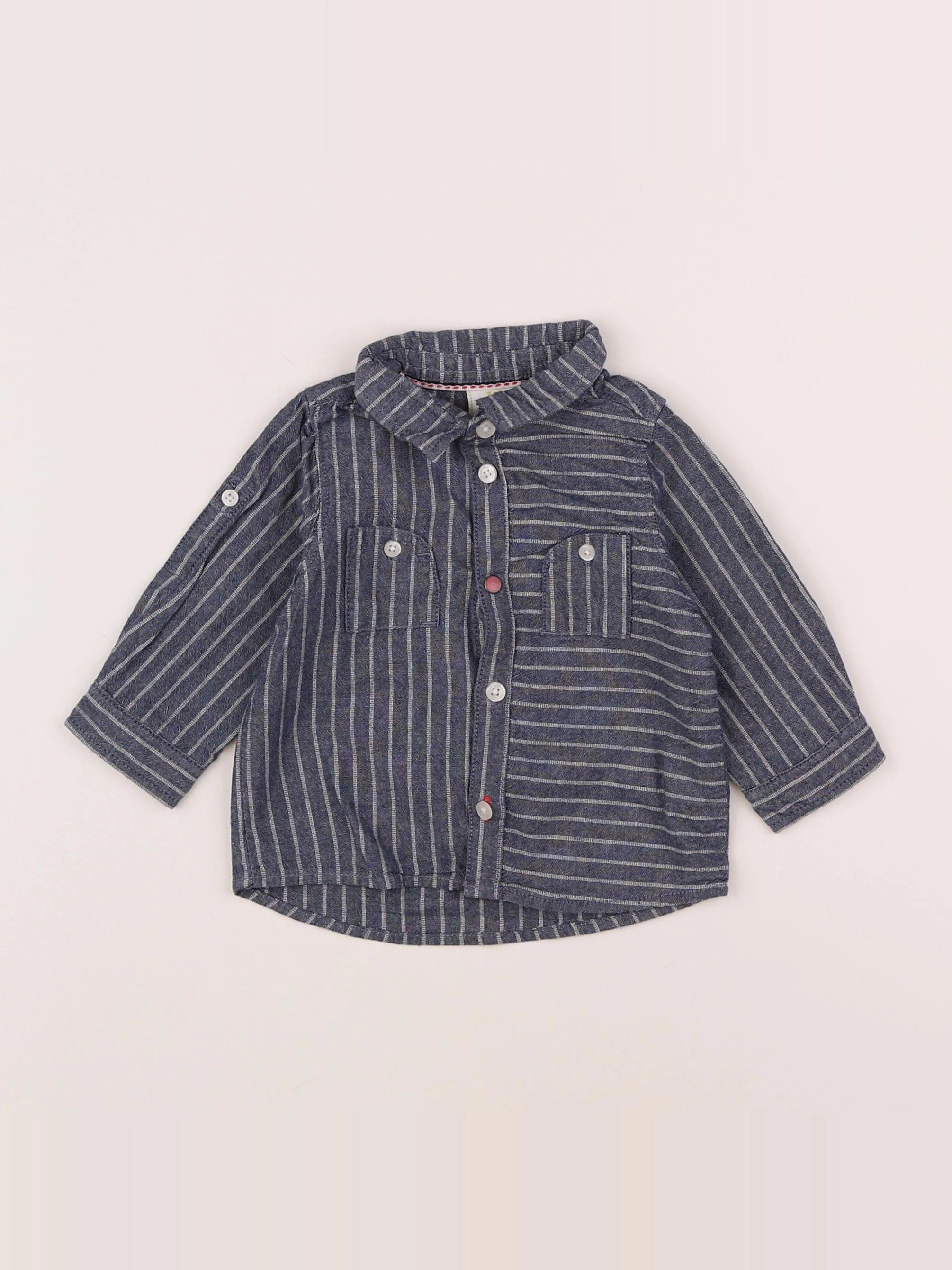 Tape à l'oeil - chemise bleu - 6 mois
