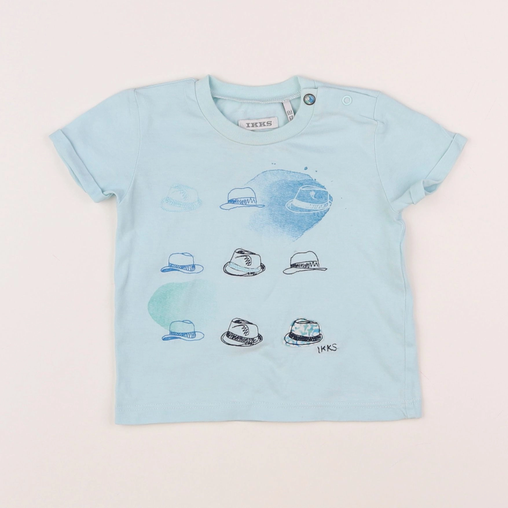 IKKS - tee-shirt bleu - 6 mois