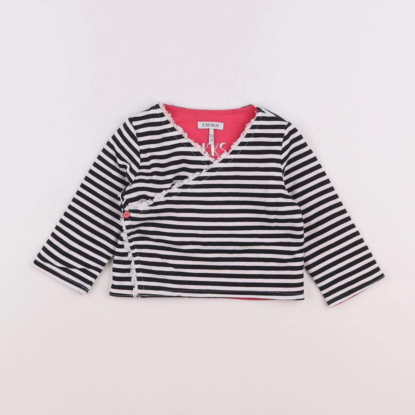 IKKS - sweat blanc, noir - 12 mois