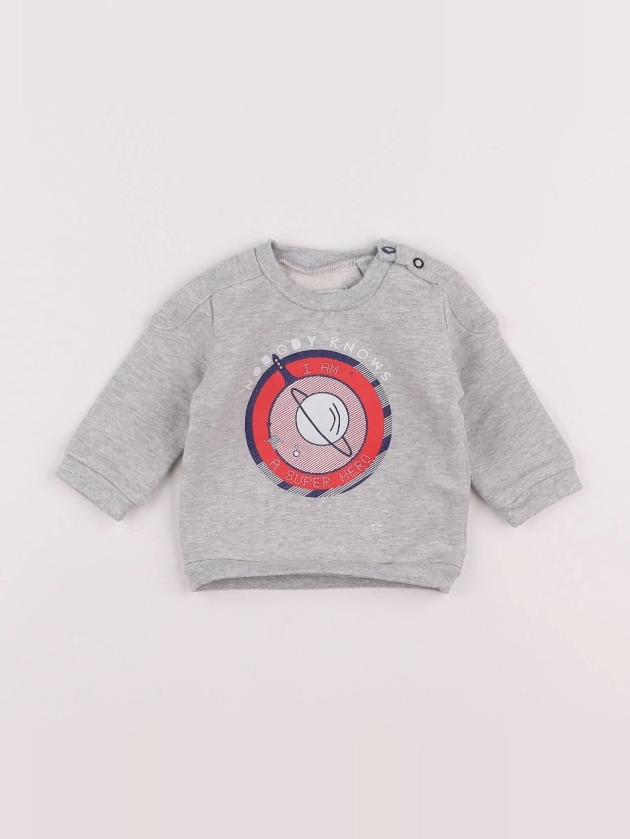 IKKS - sweat gris - 3 mois
