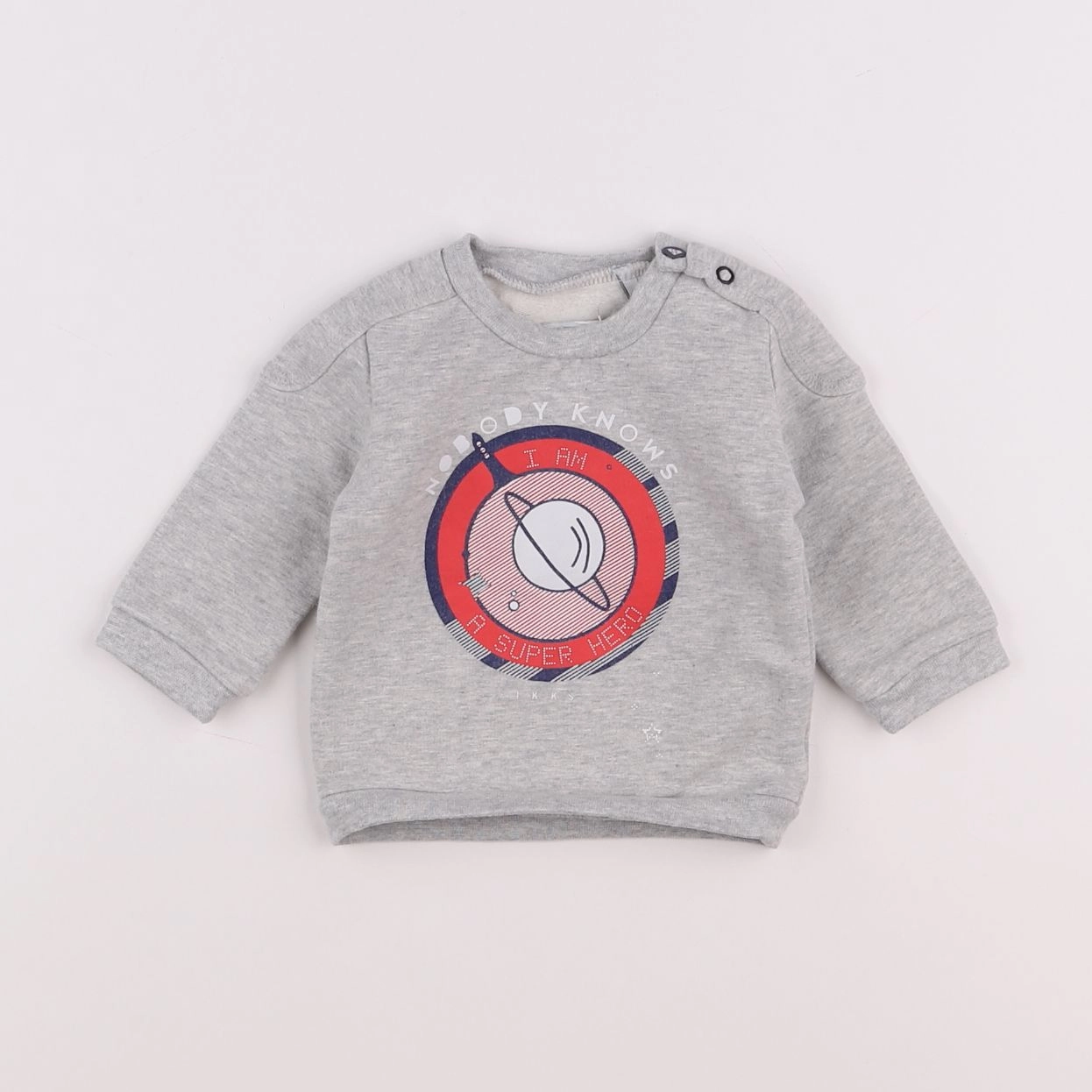 IKKS - sweat gris - 3 mois