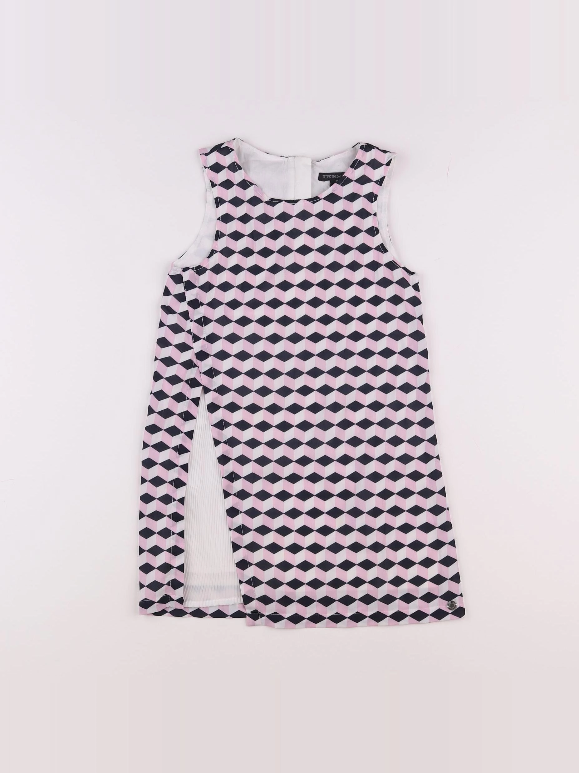 IKKS - robe blanc, rose - 6 ans