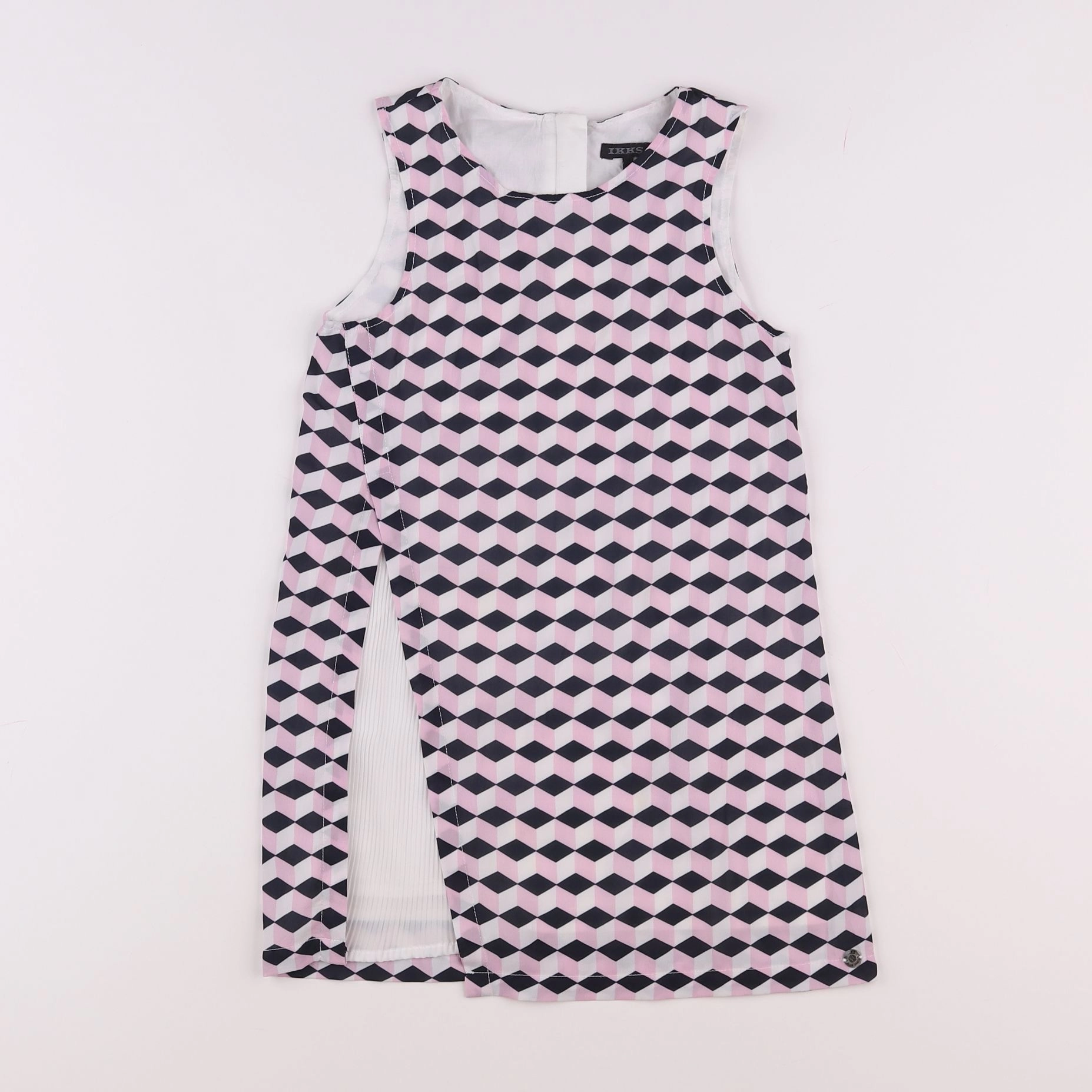 IKKS - robe blanc, rose - 6 ans