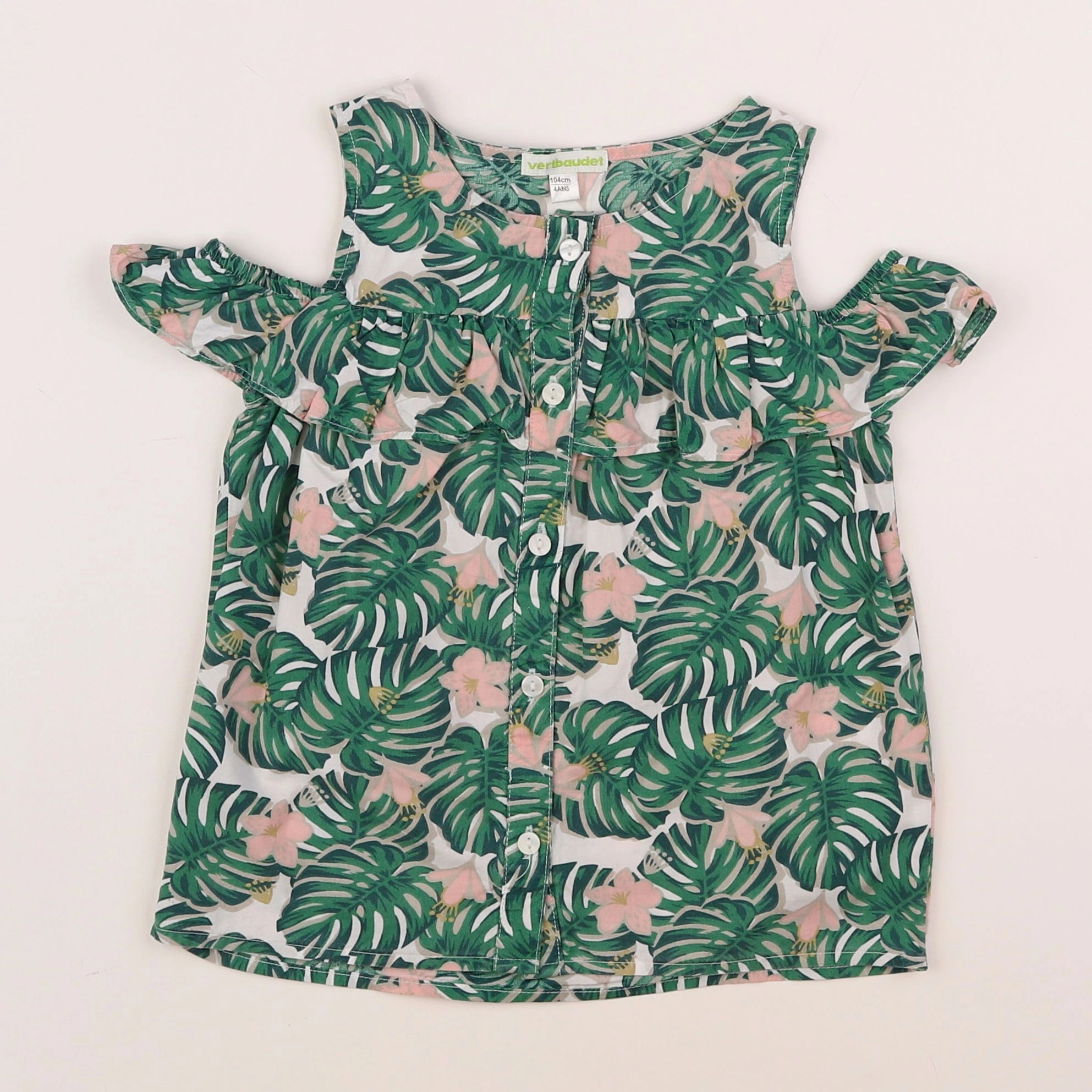 Vertbaudet - blouse vert - 4 ans