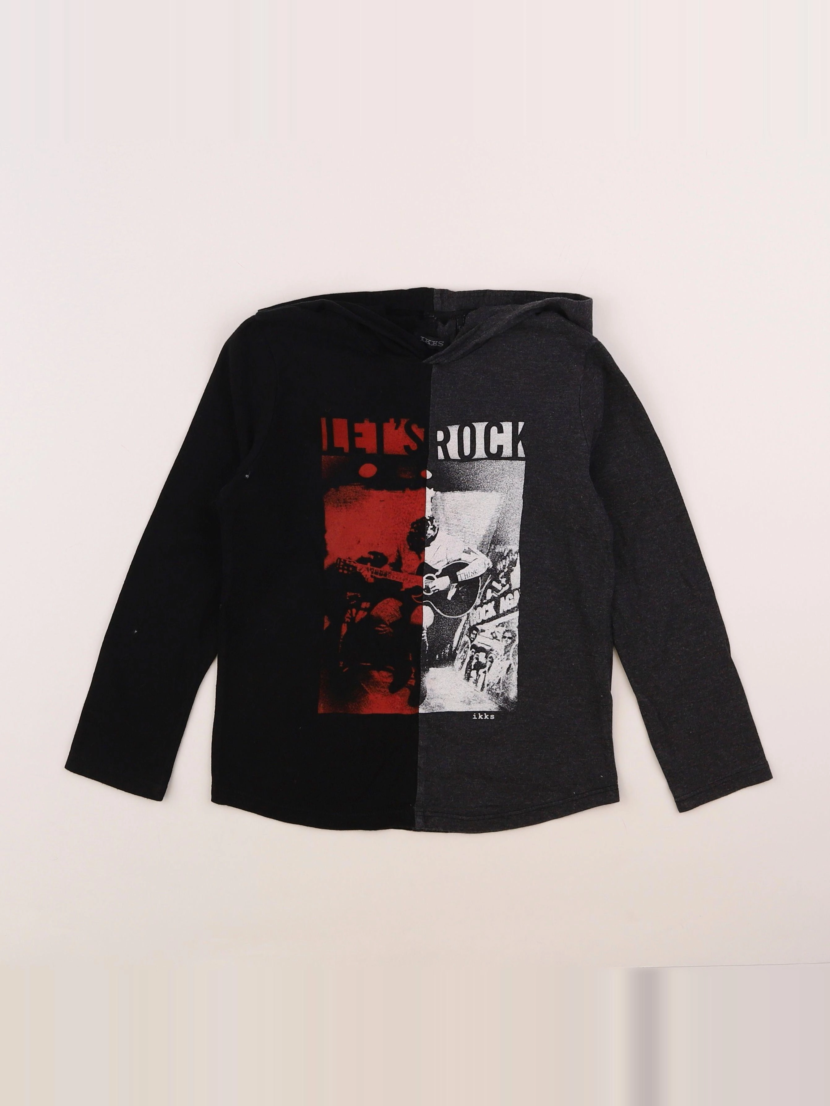 IKKS - tee-shirt gris, noir - 6 ans