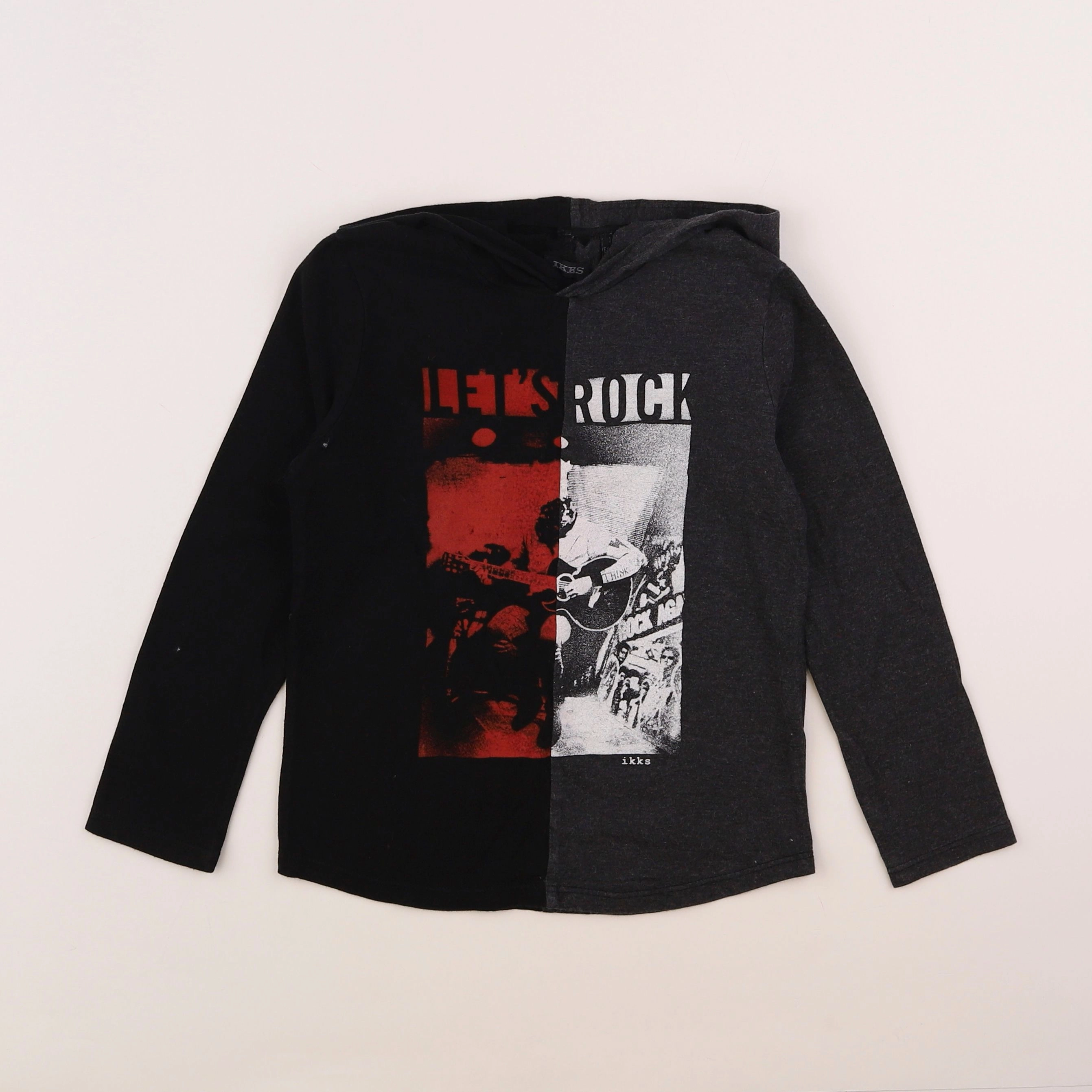 IKKS - tee-shirt gris, noir - 6 ans