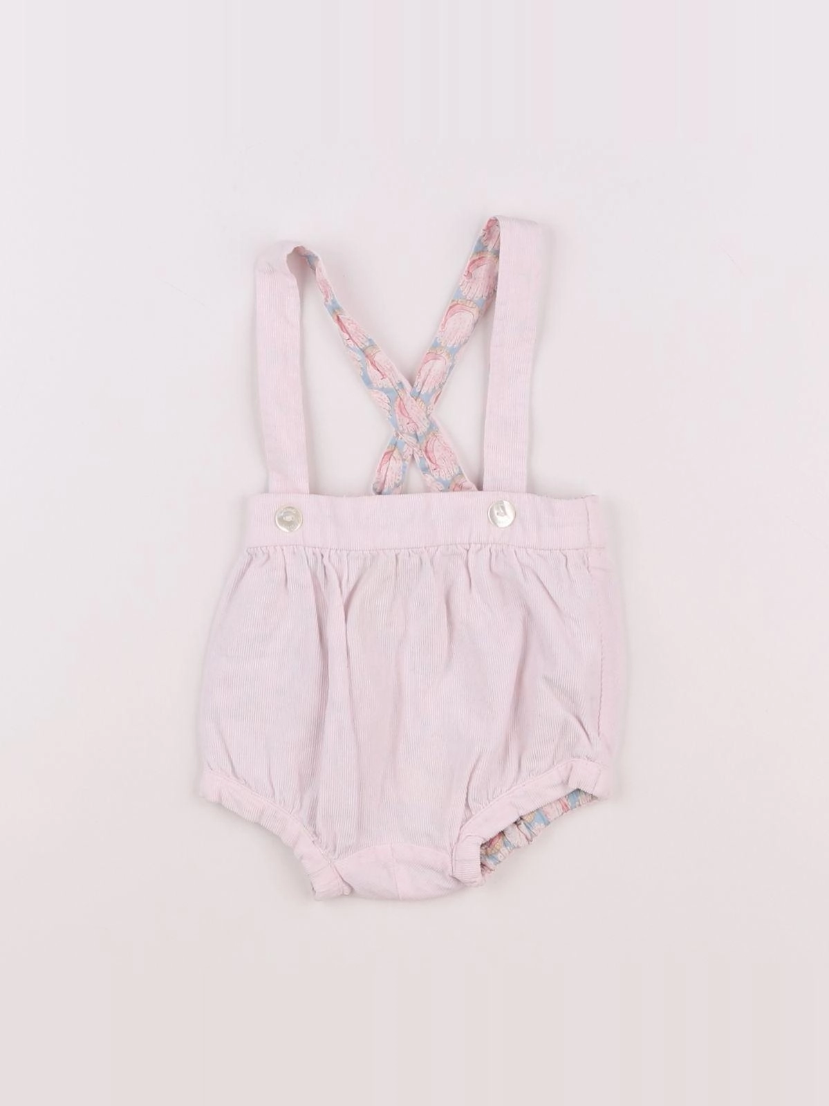 Jacadi - short réversible rose, bleu - 3/6 mois