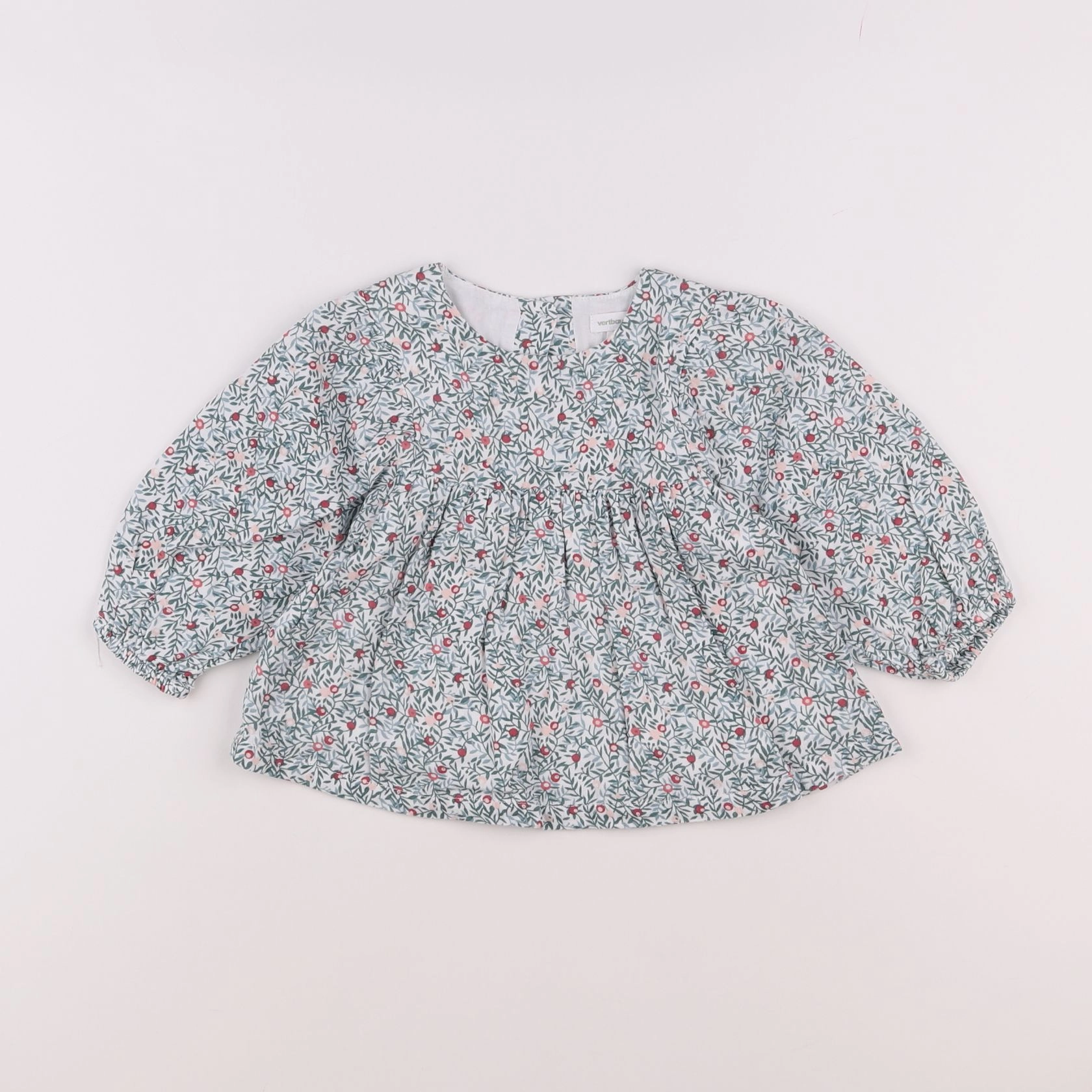 Vertbaudet - blouse vert - 12 mois