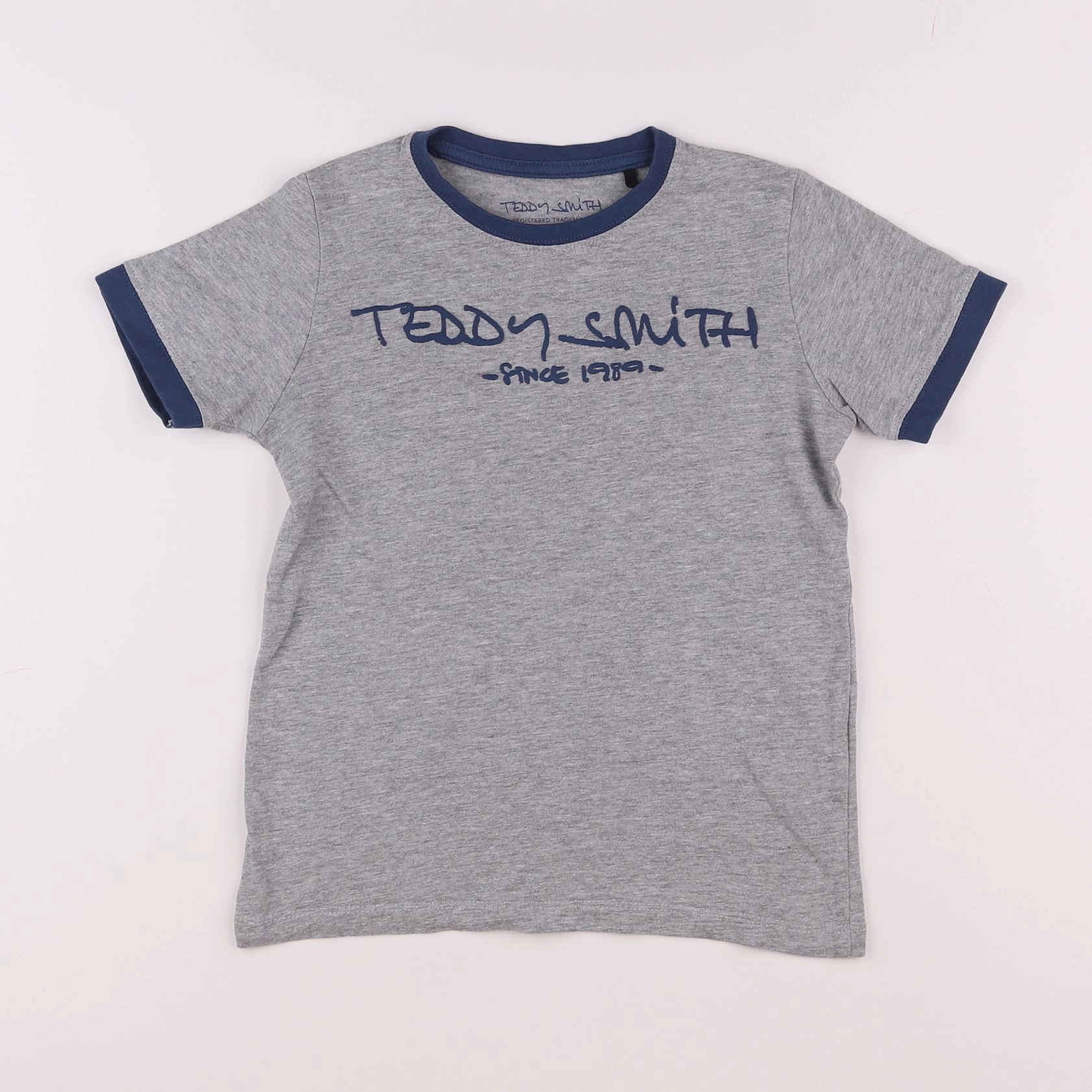 Teddy Smith - tee-shirt gris, bleu - 8 ans