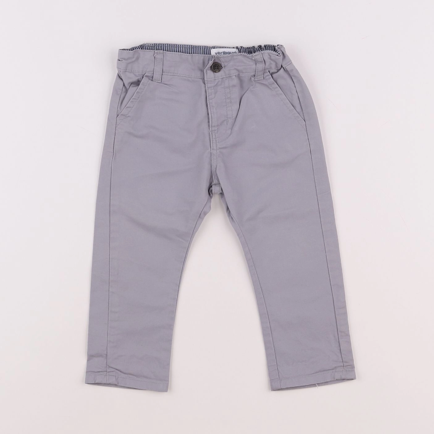 Vertbaudet - pantalon gris - 12 mois