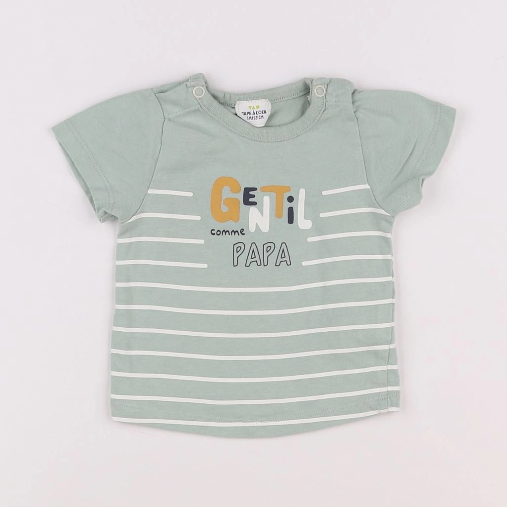 Tape à l'oeil - tee-shirt vert - 3 mois