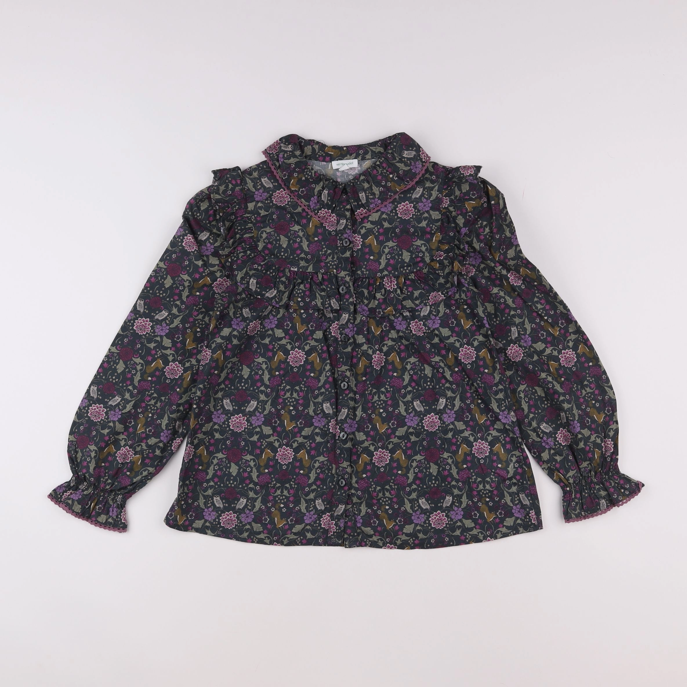 Vertbaudet - blouse vert - 10 ans