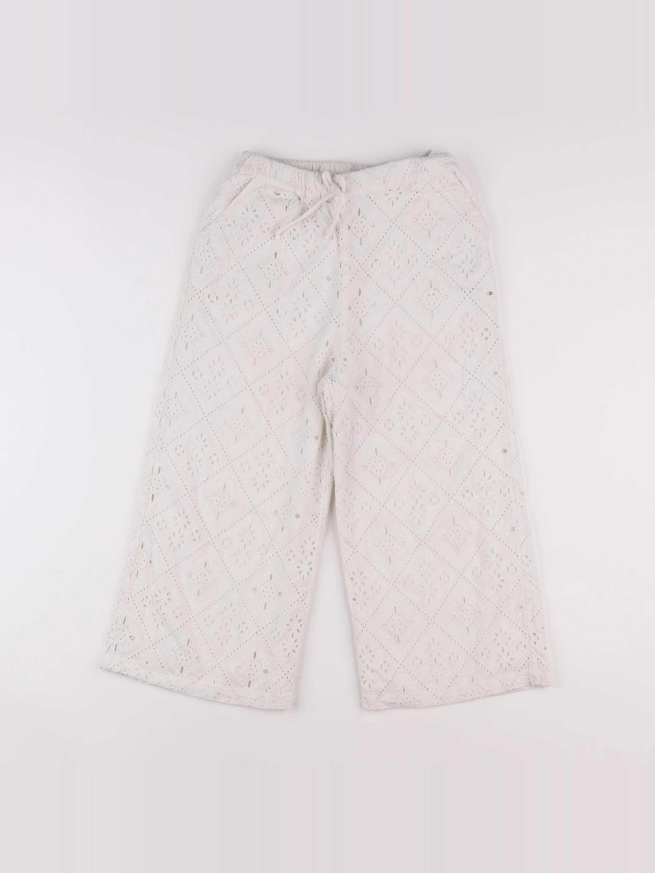 Vertbaudet - pantalon blanc - 9 ans