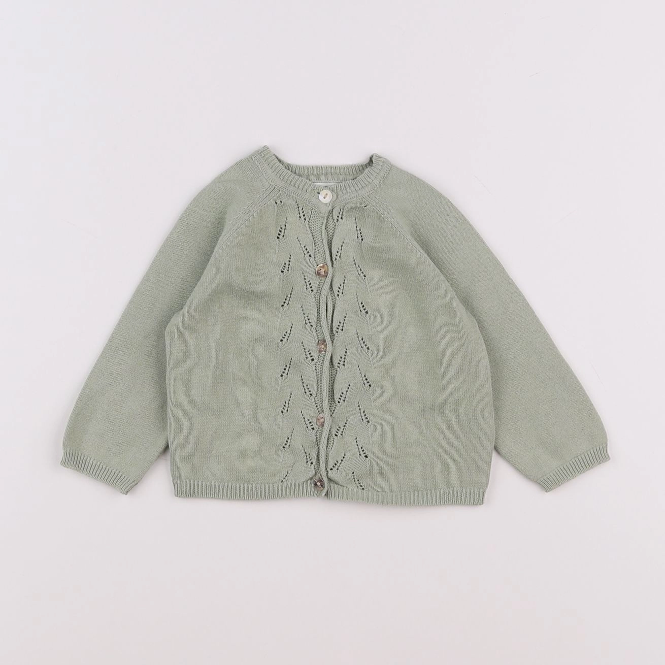 Eden & Victor - gilet vert - 6 mois