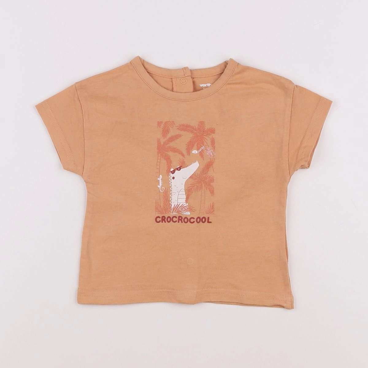 Vertbaudet - tee-shirt orange - 9 mois