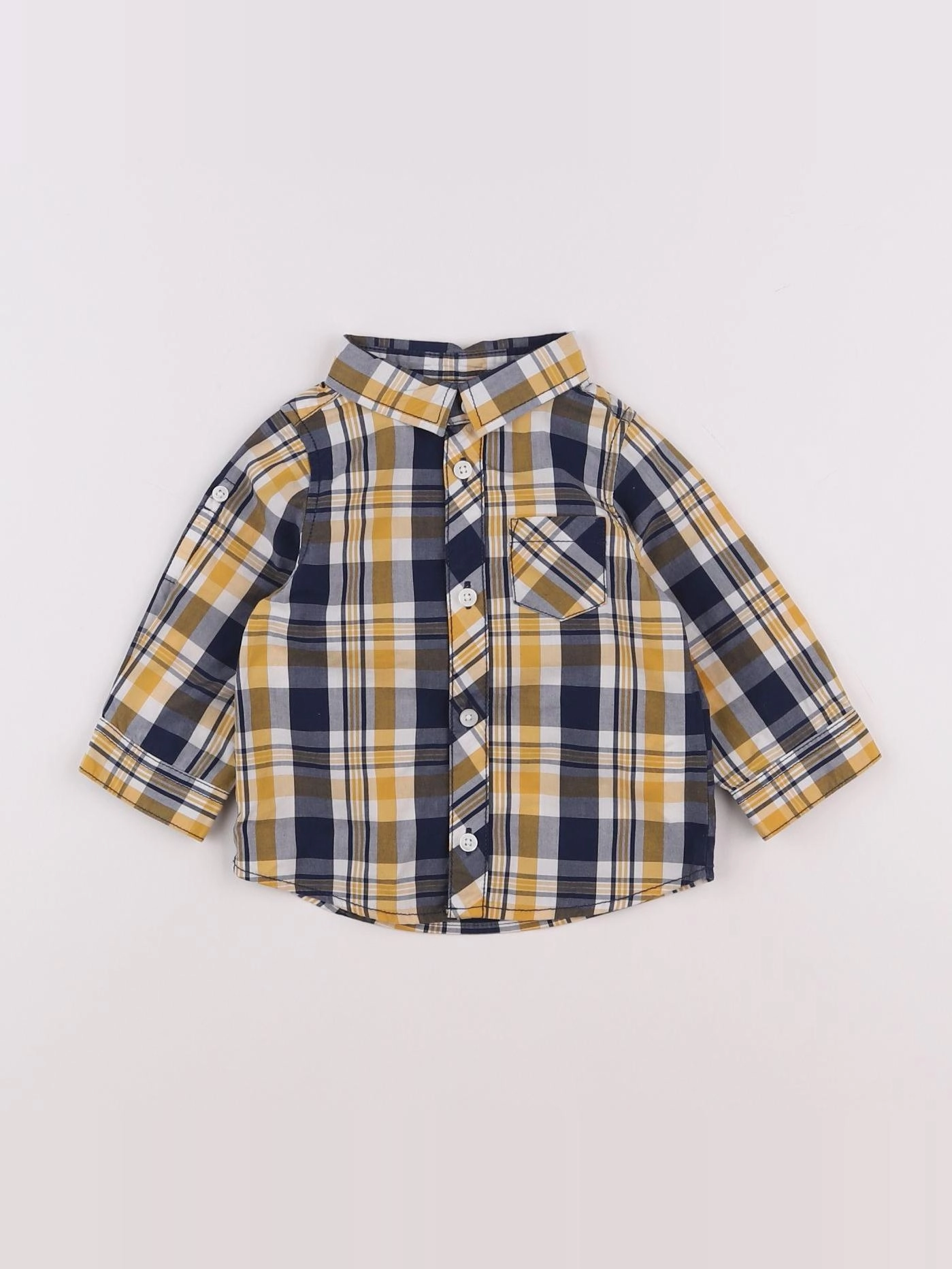 Tape à l'oeil - chemise bleu, jaune - 6 mois