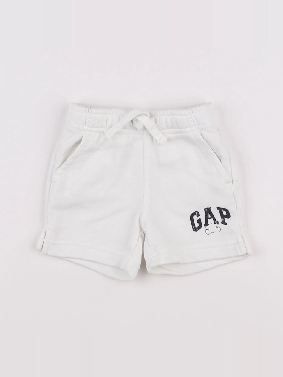 GAP - short blanc - 3/6 mois