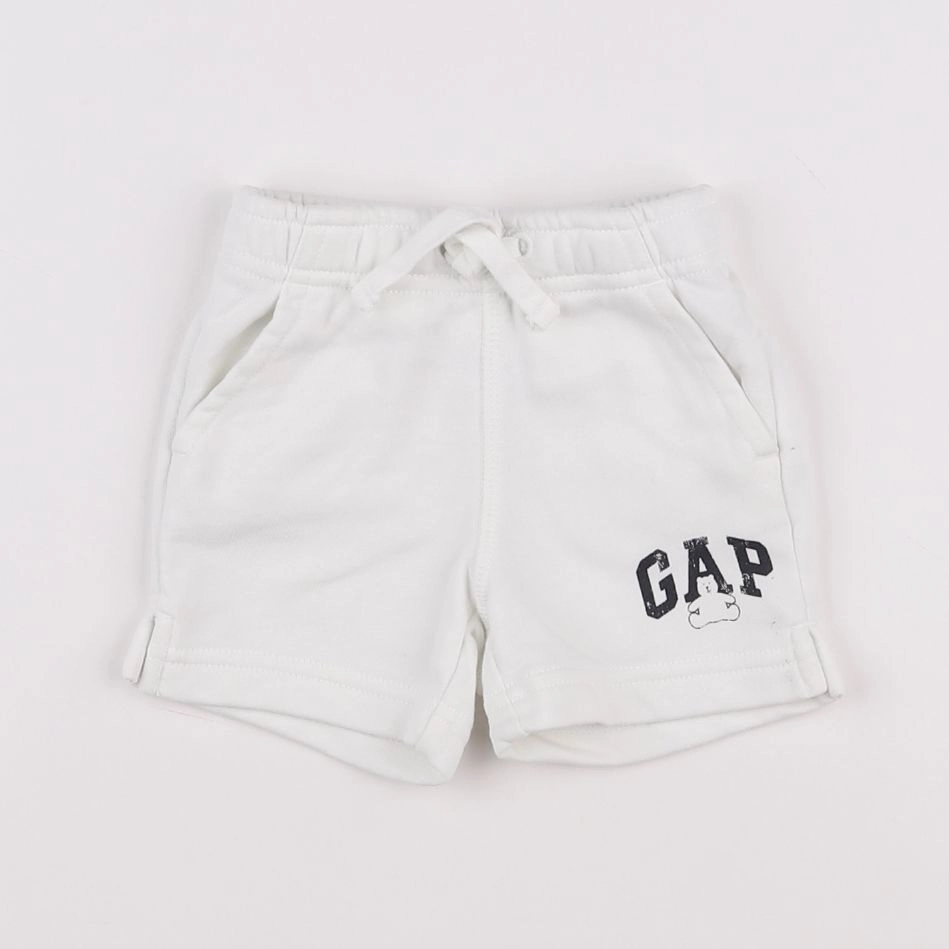 GAP - short blanc - 3/6 mois