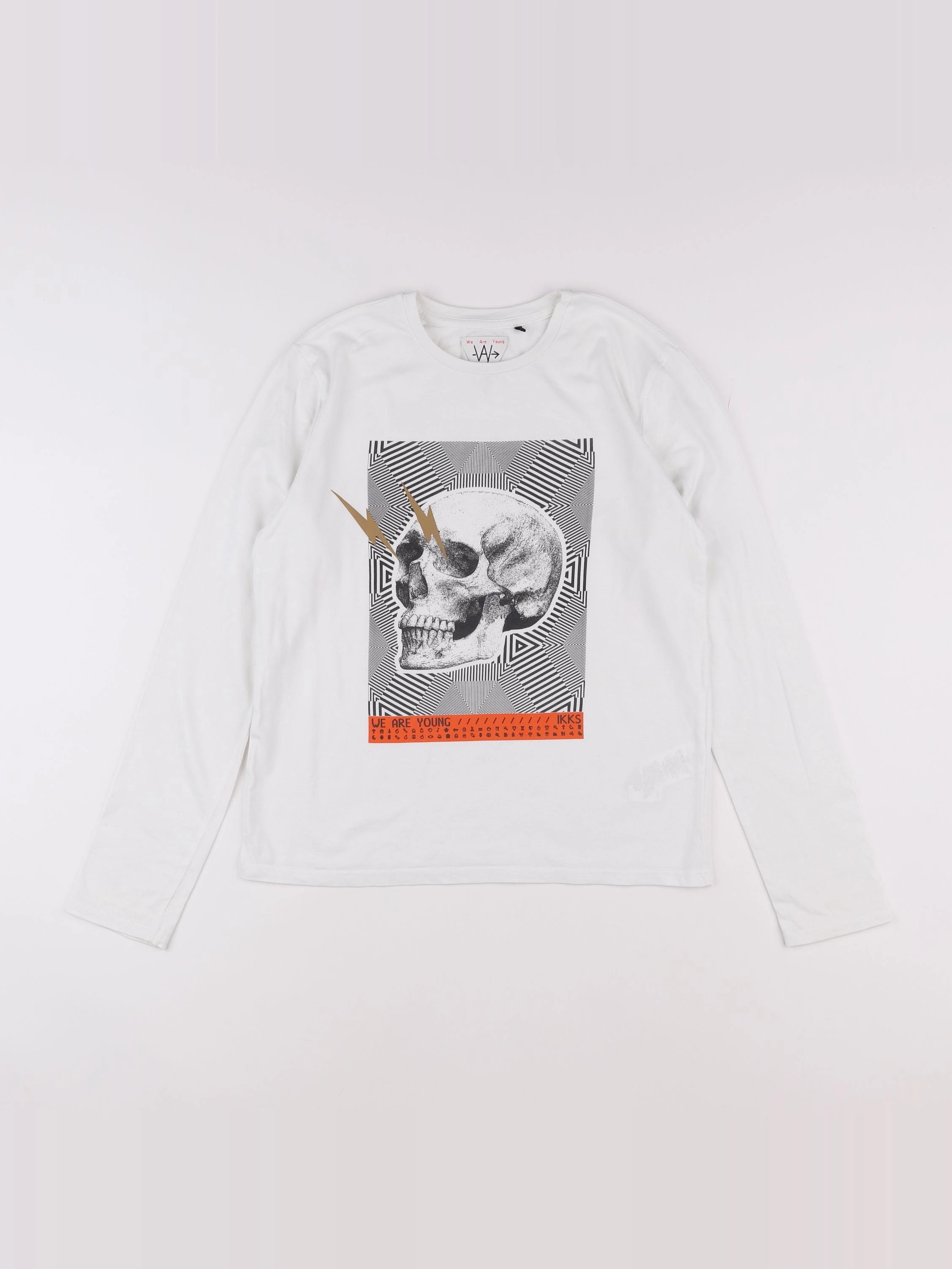 IKKS - tee-shirt blanc, noir - 12 ans