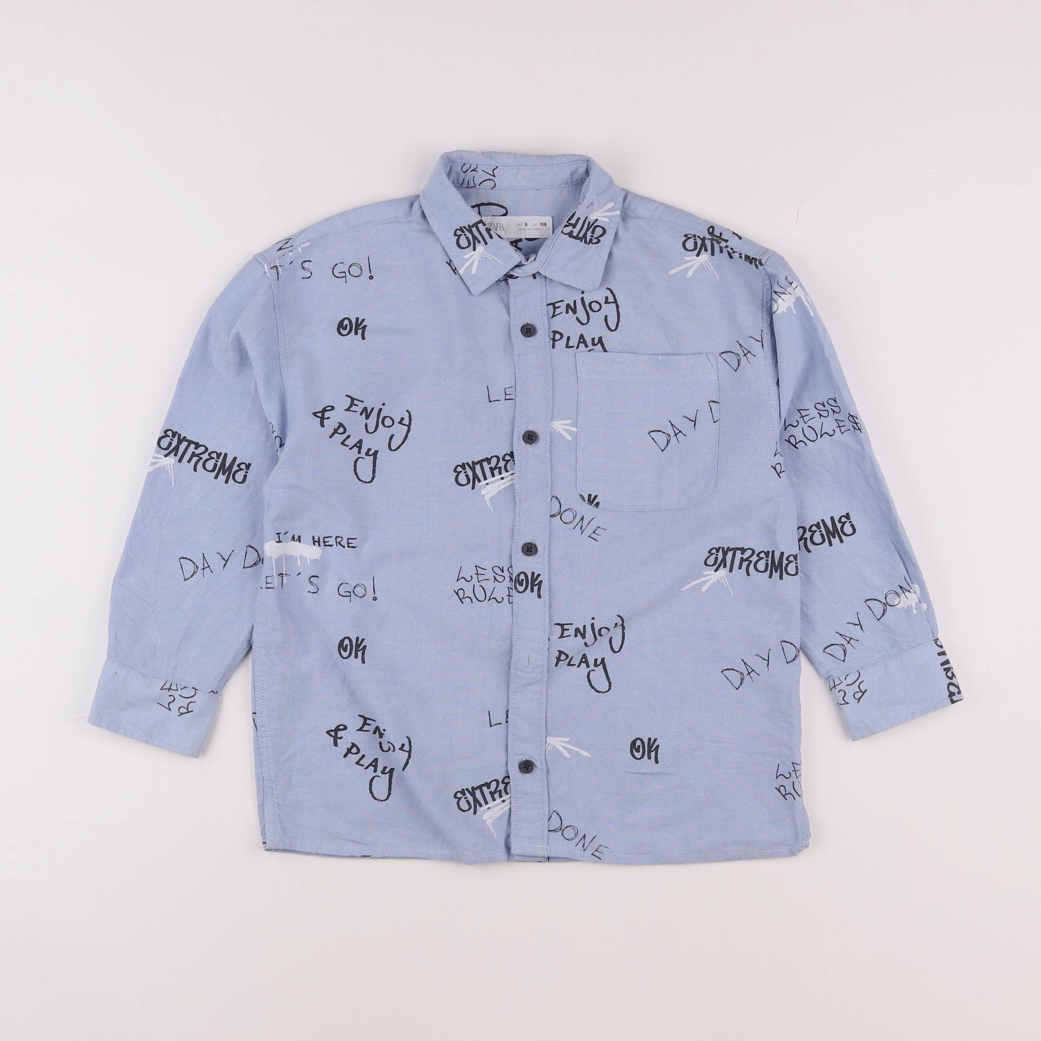 Zara - chemise bleu - 6 ans