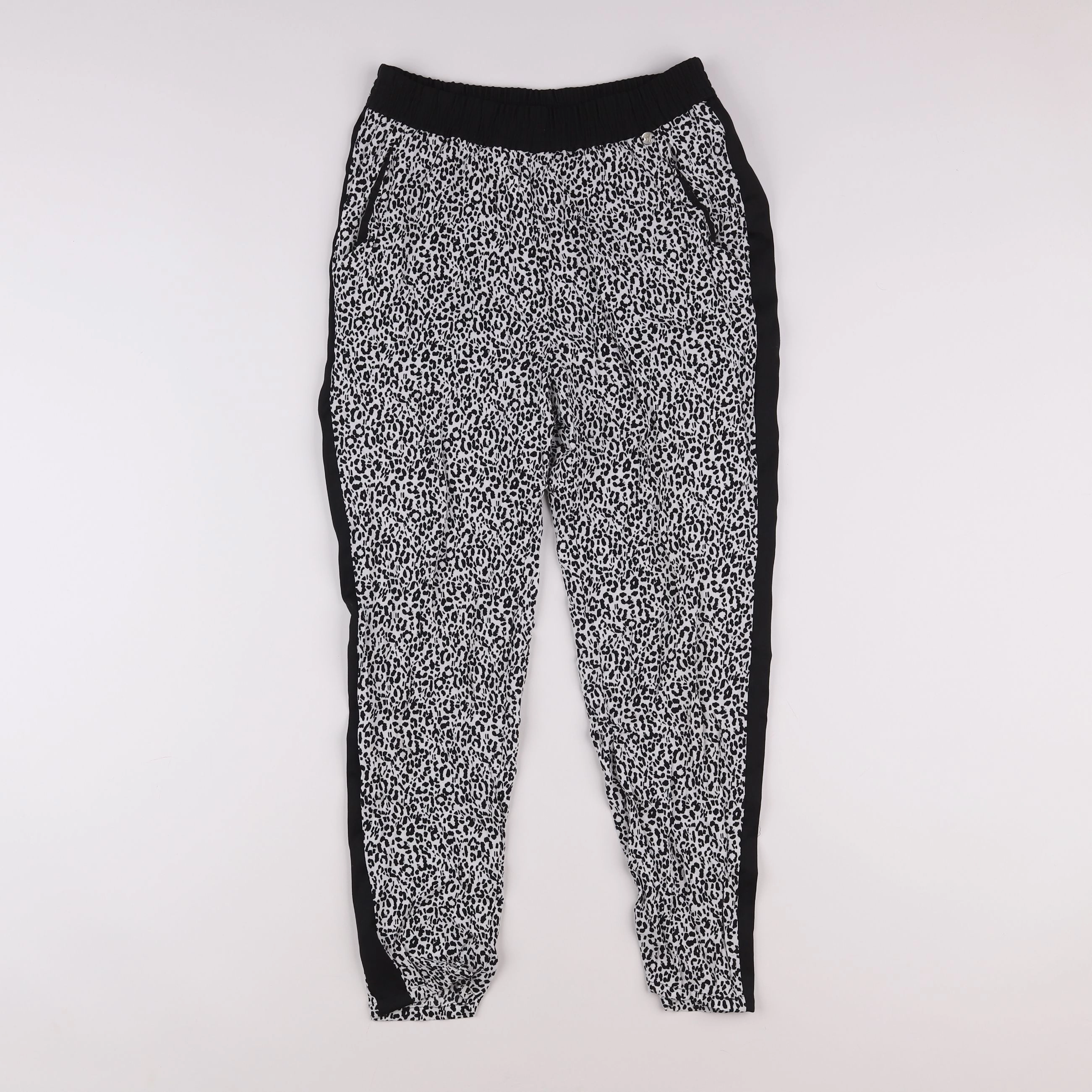 IKKS - pantalon blanc, noir - 14 ans