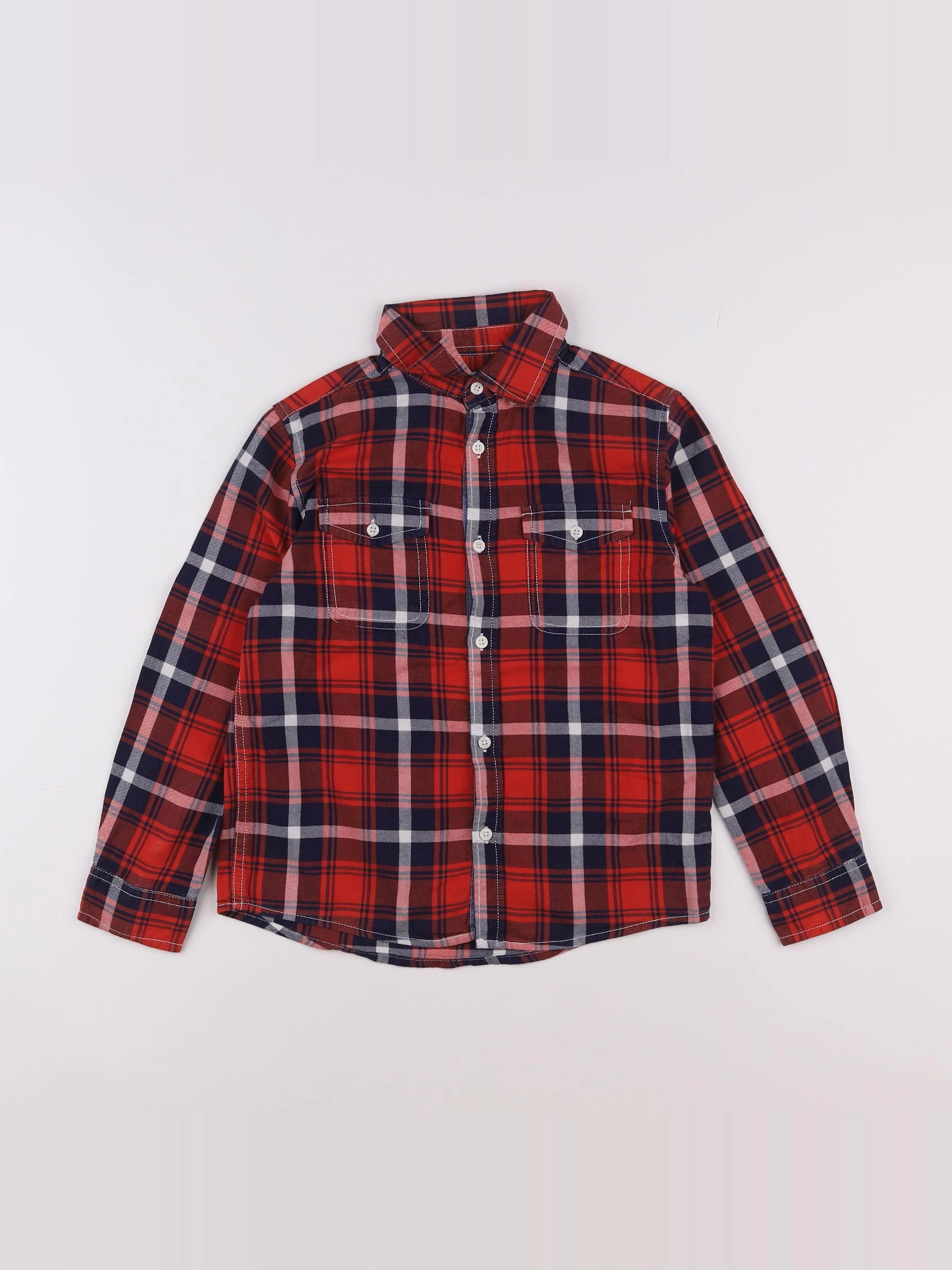 Monoprix - chemise rouge - 8 ans
