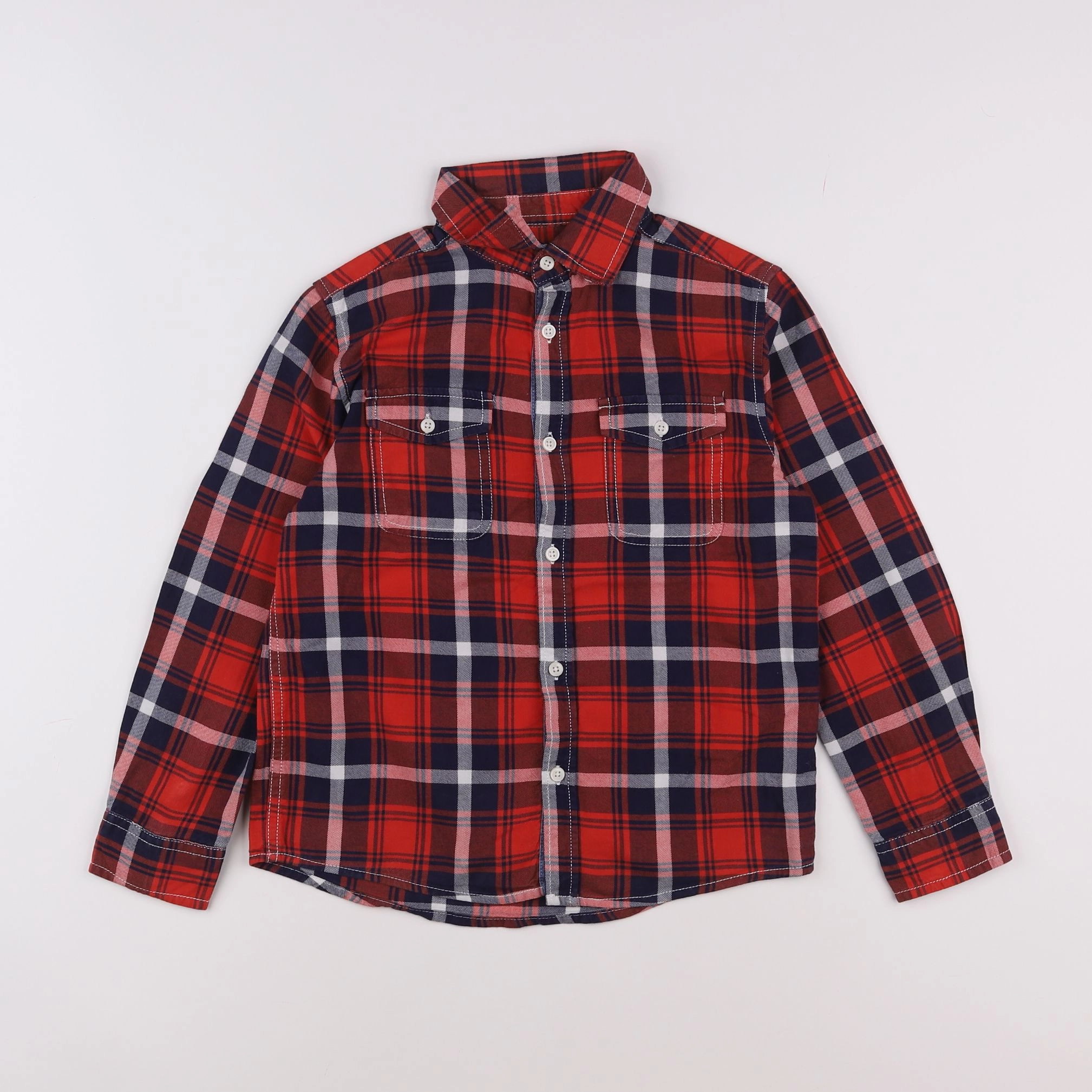 Monoprix - chemise rouge - 8 ans