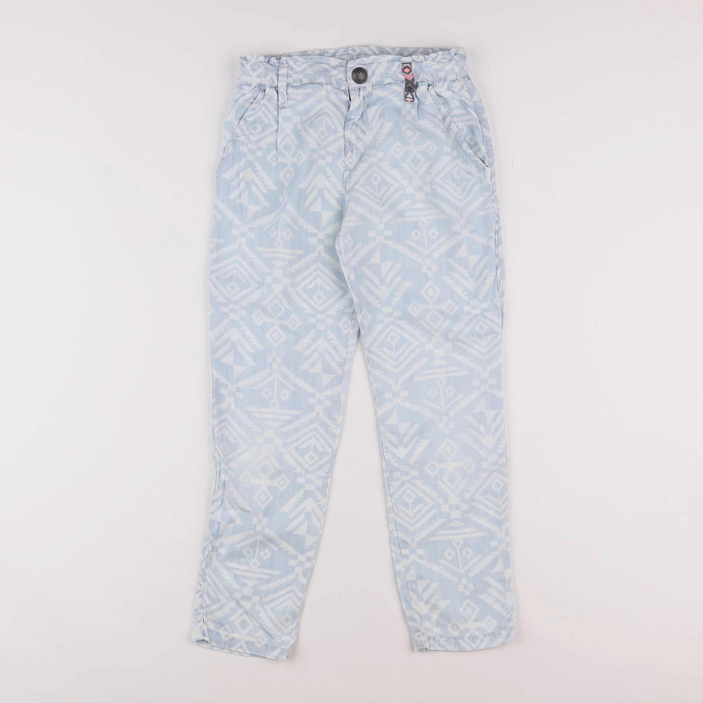 IKKS - pantalon blanc, bleu - 7 ans