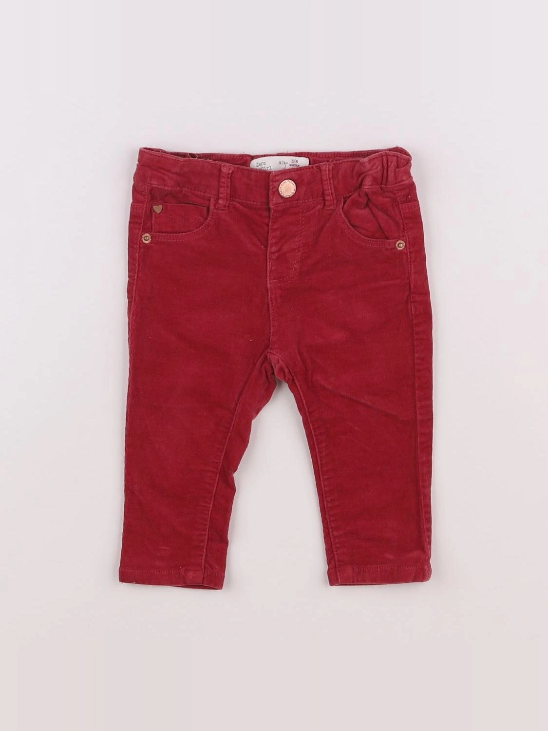 Zara - pantalon rouge - 3/6 mois