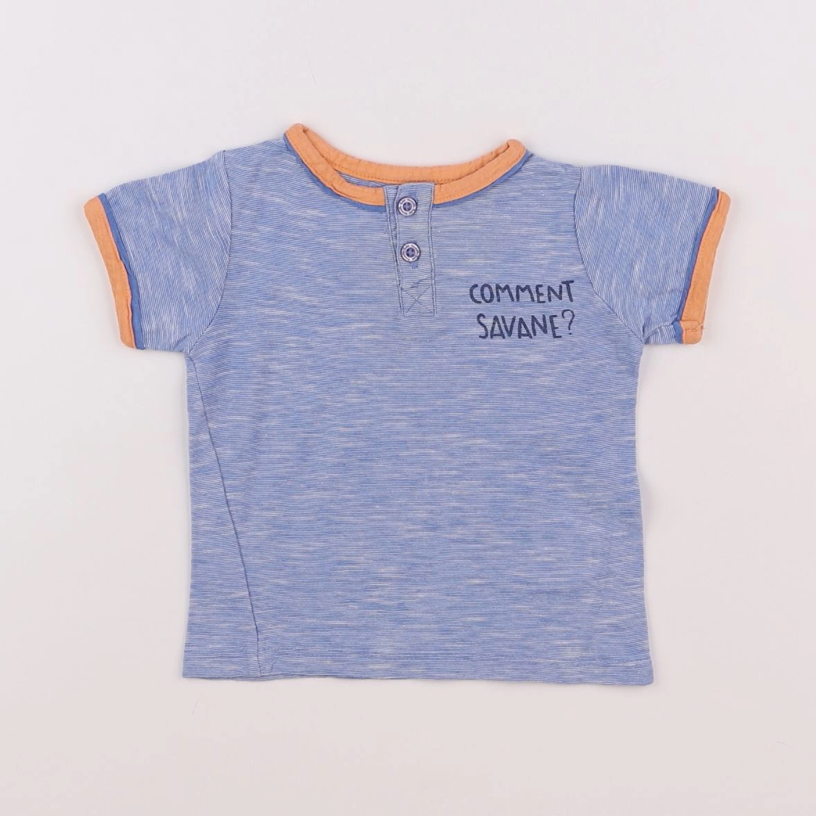 Cadet Rousselle - tee-shirt blanc, bleu - 6 mois