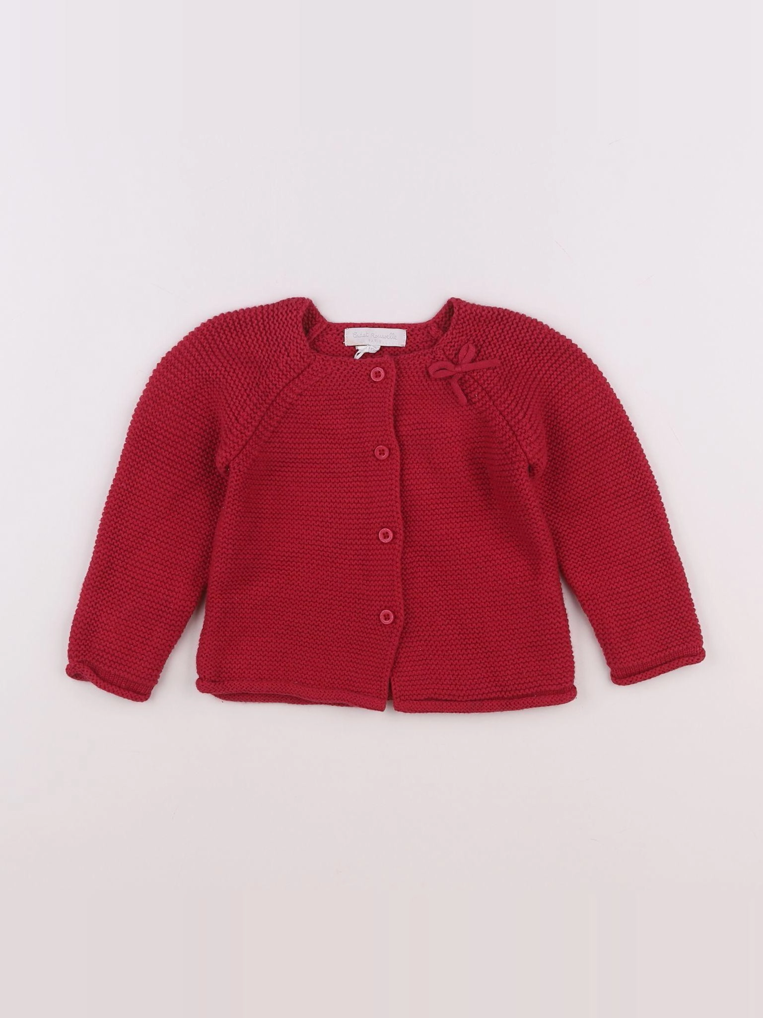 Cadet Rousselle - gilet rouge - 12 mois