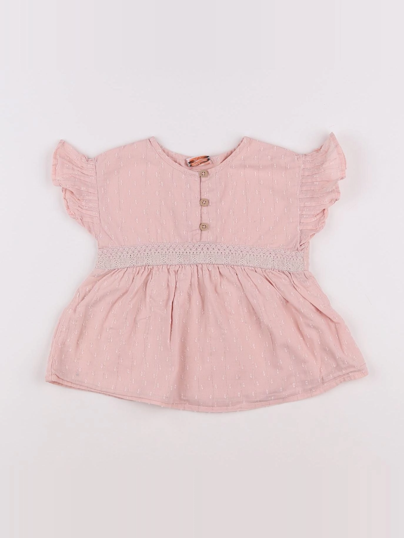 Tape à l'oeil - blouse rose, argent - 2 ans