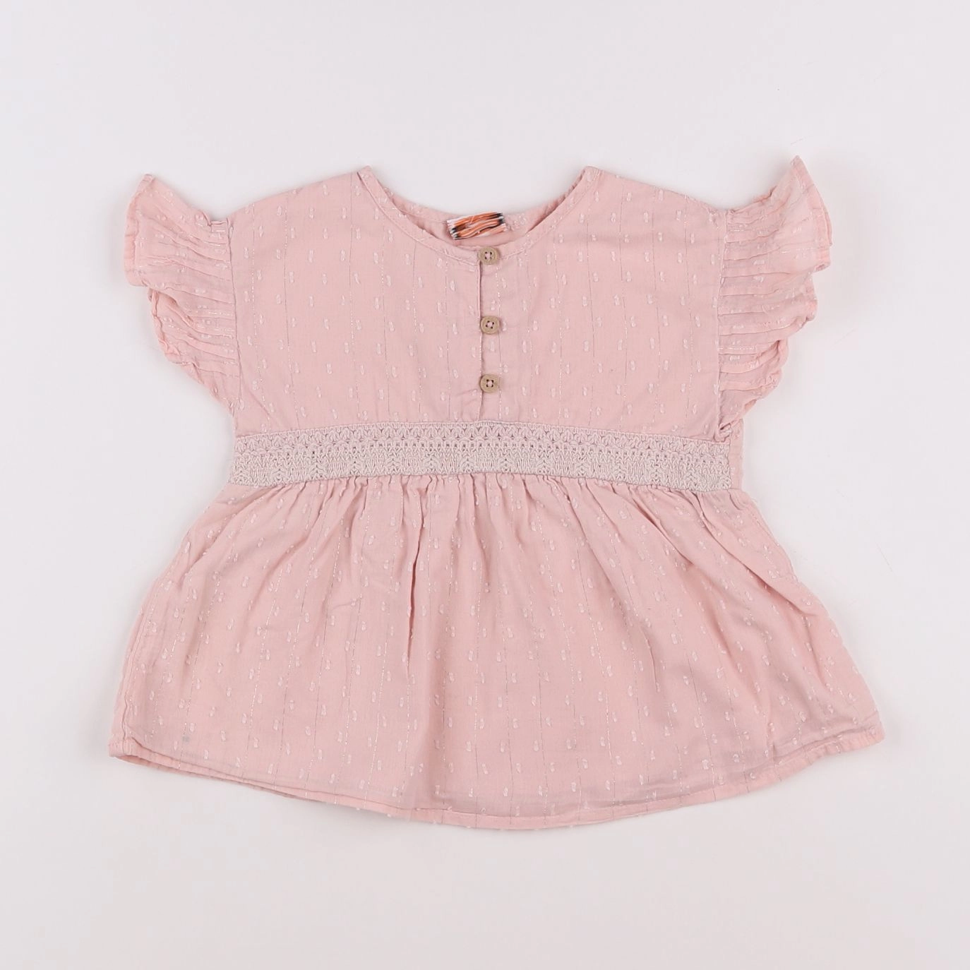 Tape à l'oeil - blouse rose, argent - 2 ans