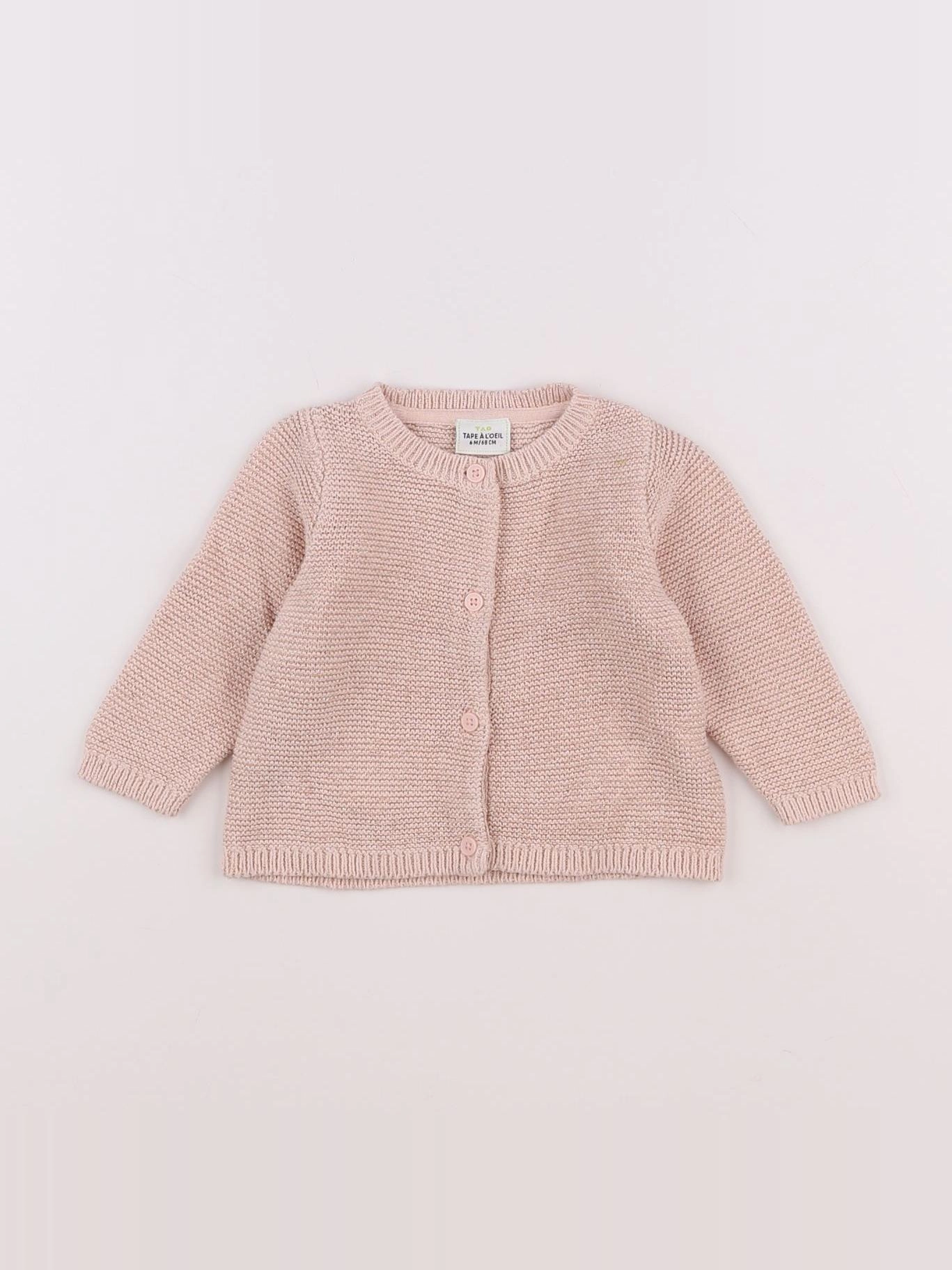 Tape à l'oeil - gilet rose - 6 mois