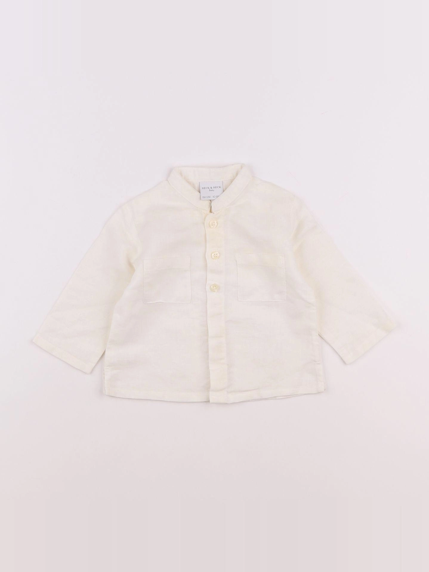 Neck & Neck - chemise blanc - 6/12 mois
